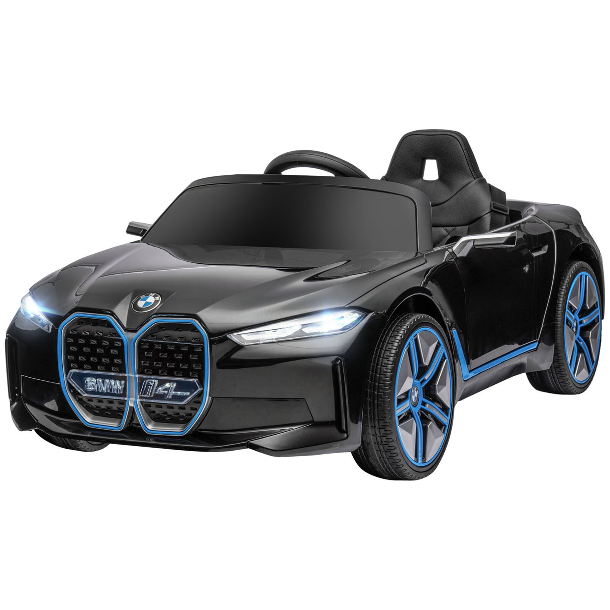 easycomfort easycomfort macchina elettrica per bambini 3 8 anni con licenza bmw con telecomando clacson e fari 115x67x45 cm nera