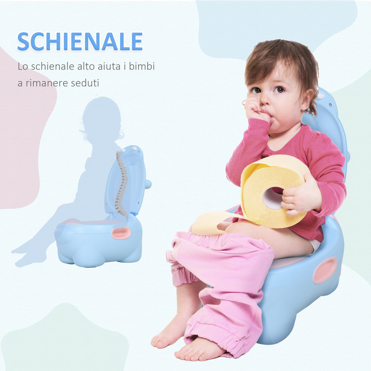 easycomfort easycomfort vasino per bambini dai 6 48 mesi antiscivolo ippopotamo blu 40 x 30 x 23cm