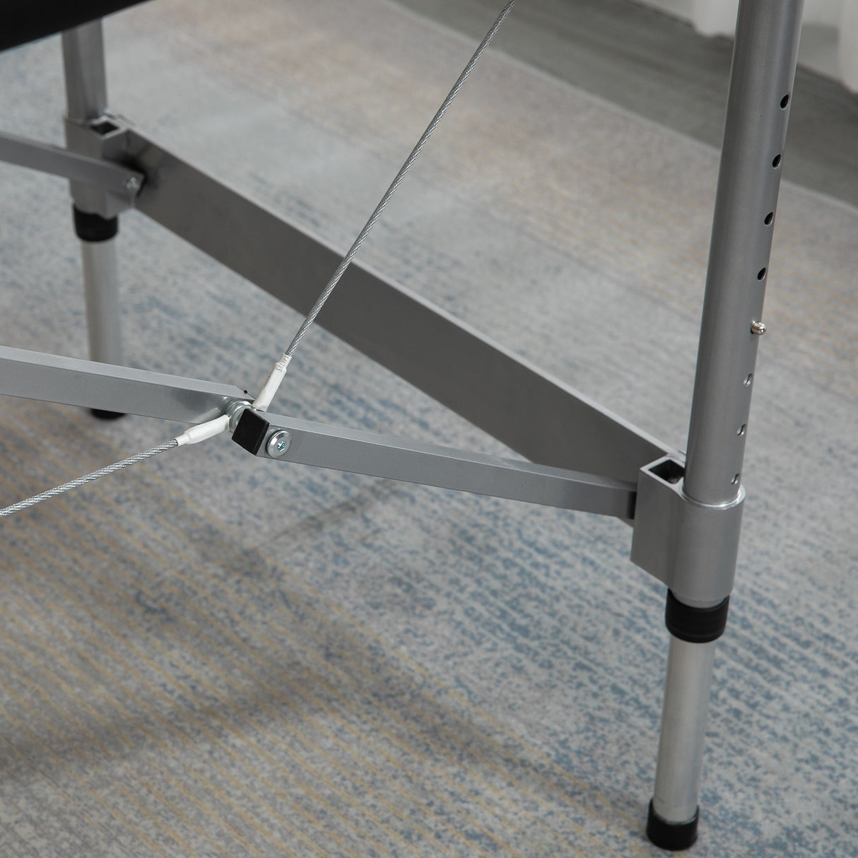 easycomfort easycomfort lettino per massaggio portatile e pieghevole con altezza regolabile e seduta imbottita 186x71x62 83 cm nero