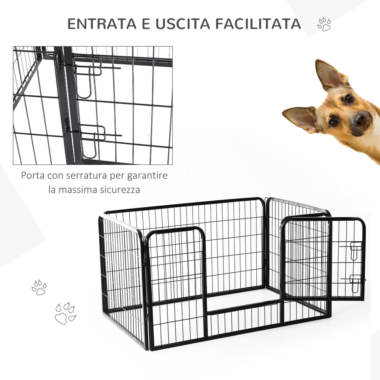easycomfort easycomfort recinto modulare per animali domestici 125x80x70cm ean 8054111848992