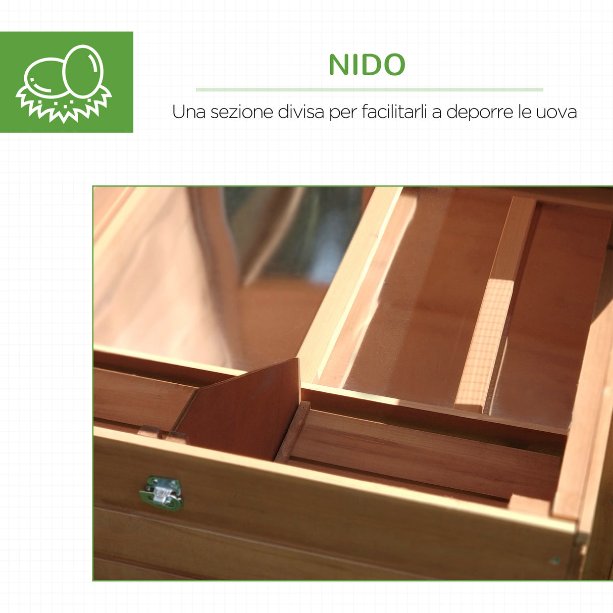 easycomfort easycomfort pollaio da giardino gabbia per galline da esterno con zona di corsa e nido in legno