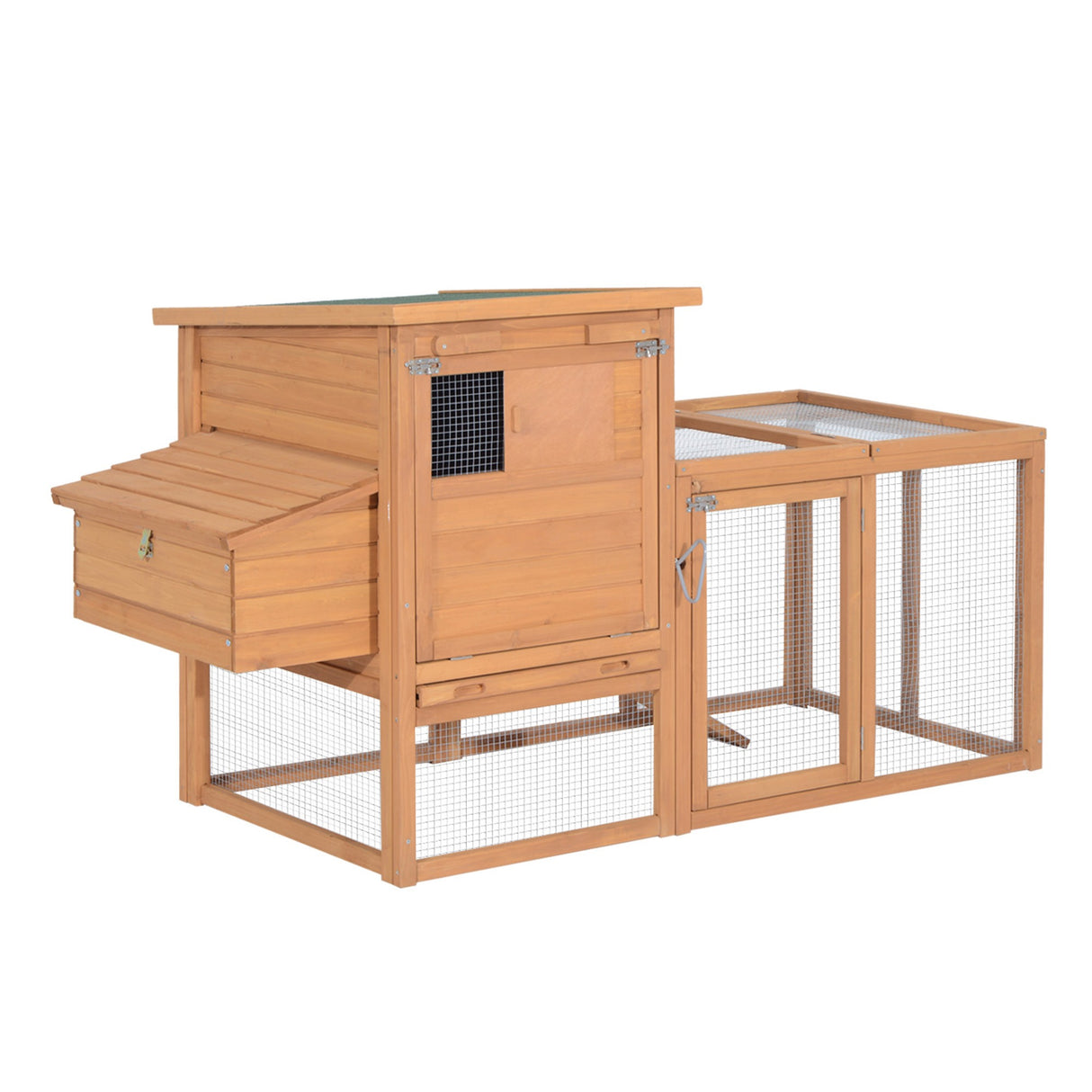 easycomfort easycomfort pollaio da giardino gabbia per galline da esterno con zona di corsa e nido in legno