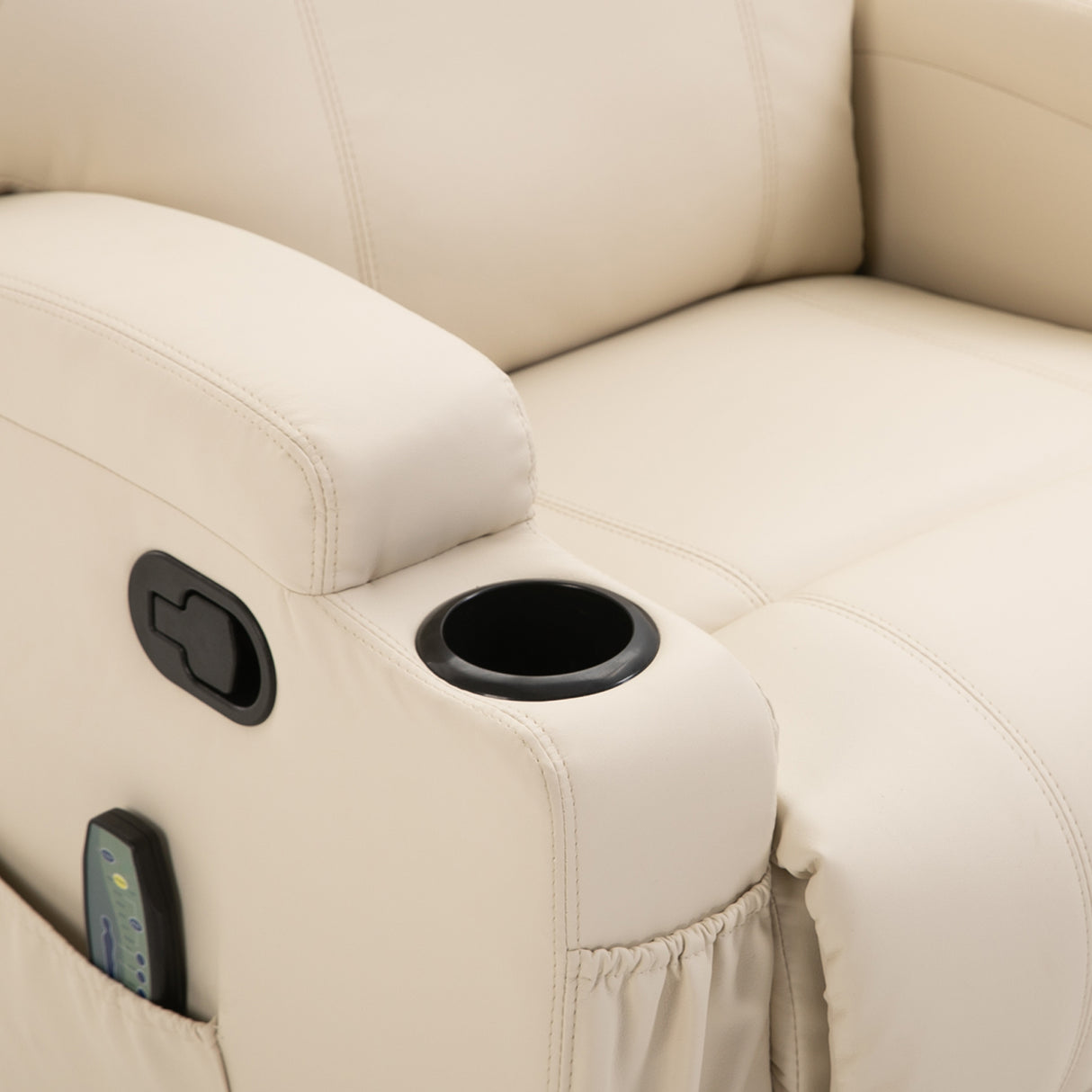 easycomfort easycomfort poltrona relax massaggiante con 8 punti 5 modalita e 2 intensita poltrona massaggiante elettrica reclinabile con poggiapiedi e girevole 84x92x109cm crema