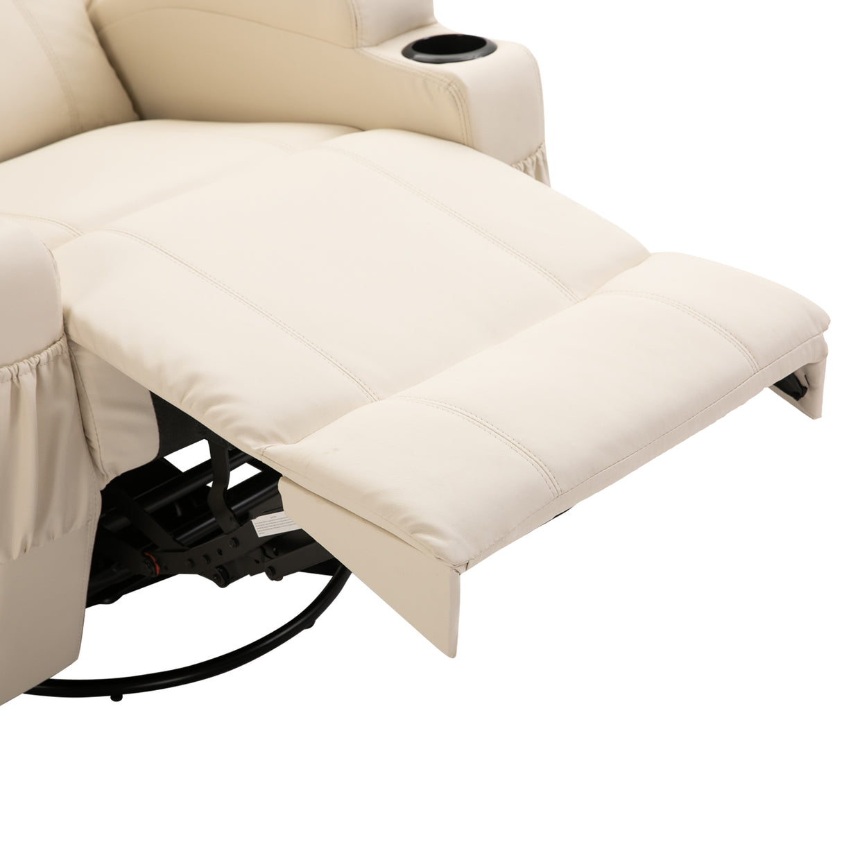 easycomfort easycomfort poltrona relax massaggiante con 8 punti 5 modalita e 2 intensita poltrona massaggiante elettrica reclinabile con poggiapiedi e girevole 84x92x109cm crema
