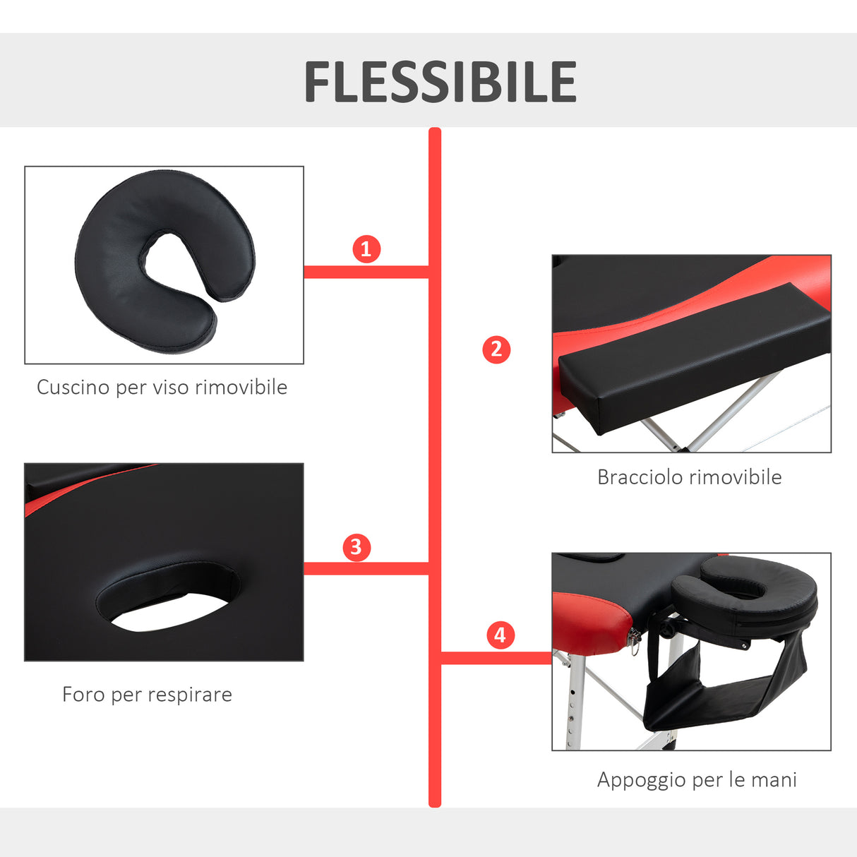 easycomfort easycomfort lettino massaggi portatile pieghevole e professionale in alluminio con altezza regolabile ean 8054144135908