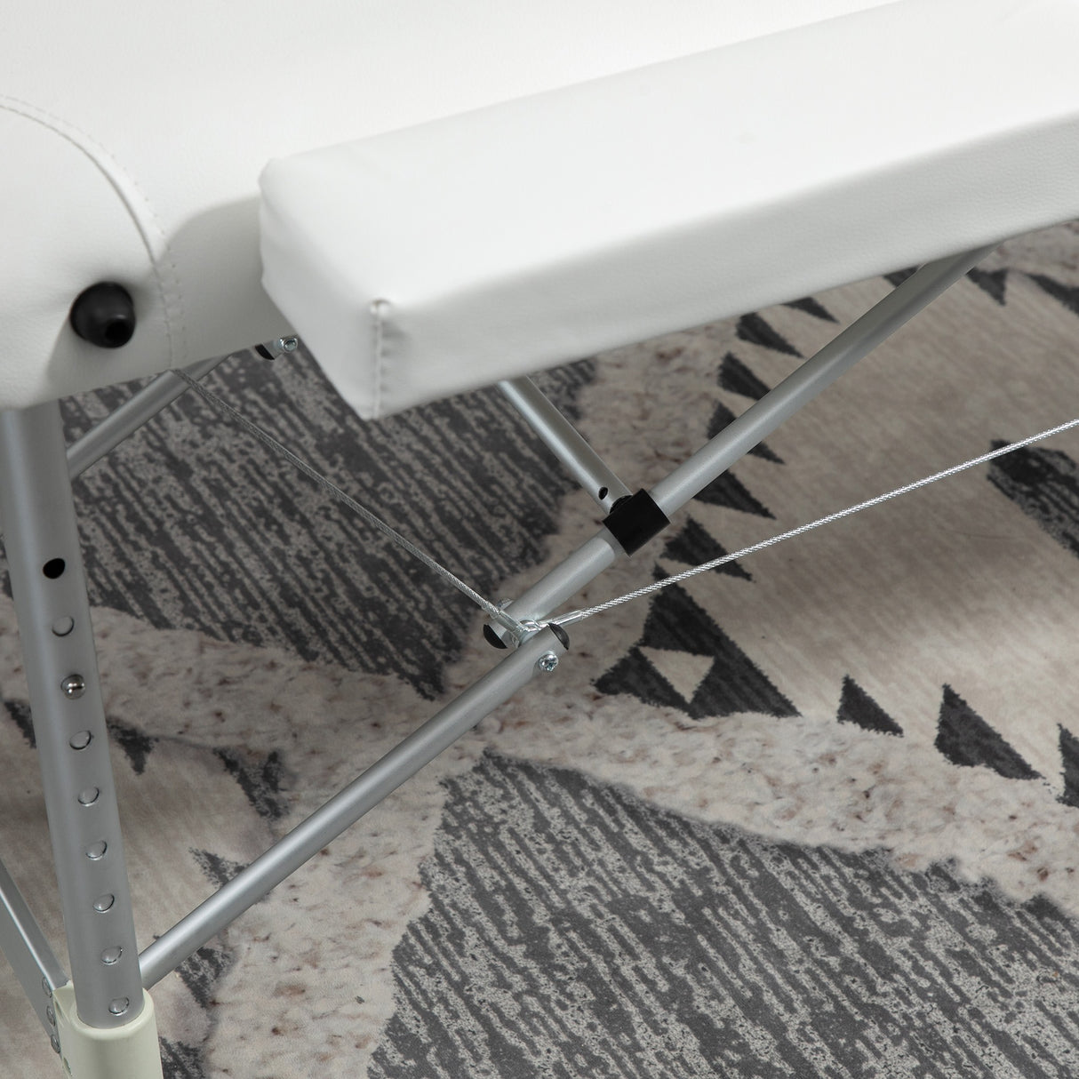 easycomfort easycomfort lettino massaggi portatile pieghevole e professionale in alluminio bianco 215x60x61 84cm