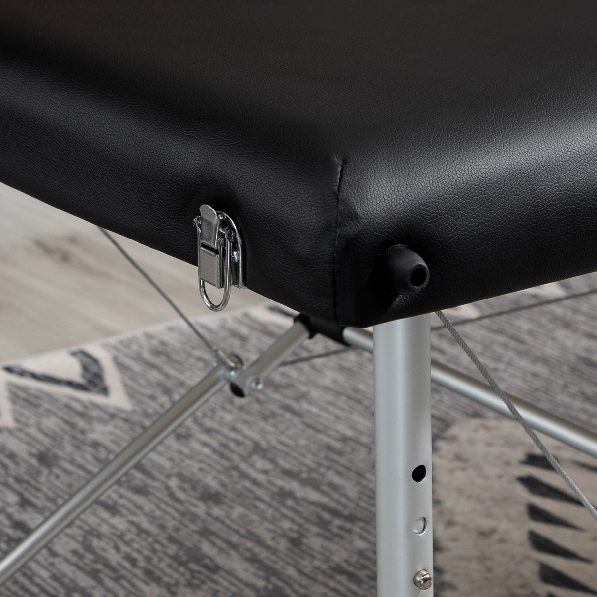 easycomfort easycomfort lettino massaggio pieghevole in legno altezza regolabile e custodia da trasporto per estetista e terapista nero ean 8054144137025