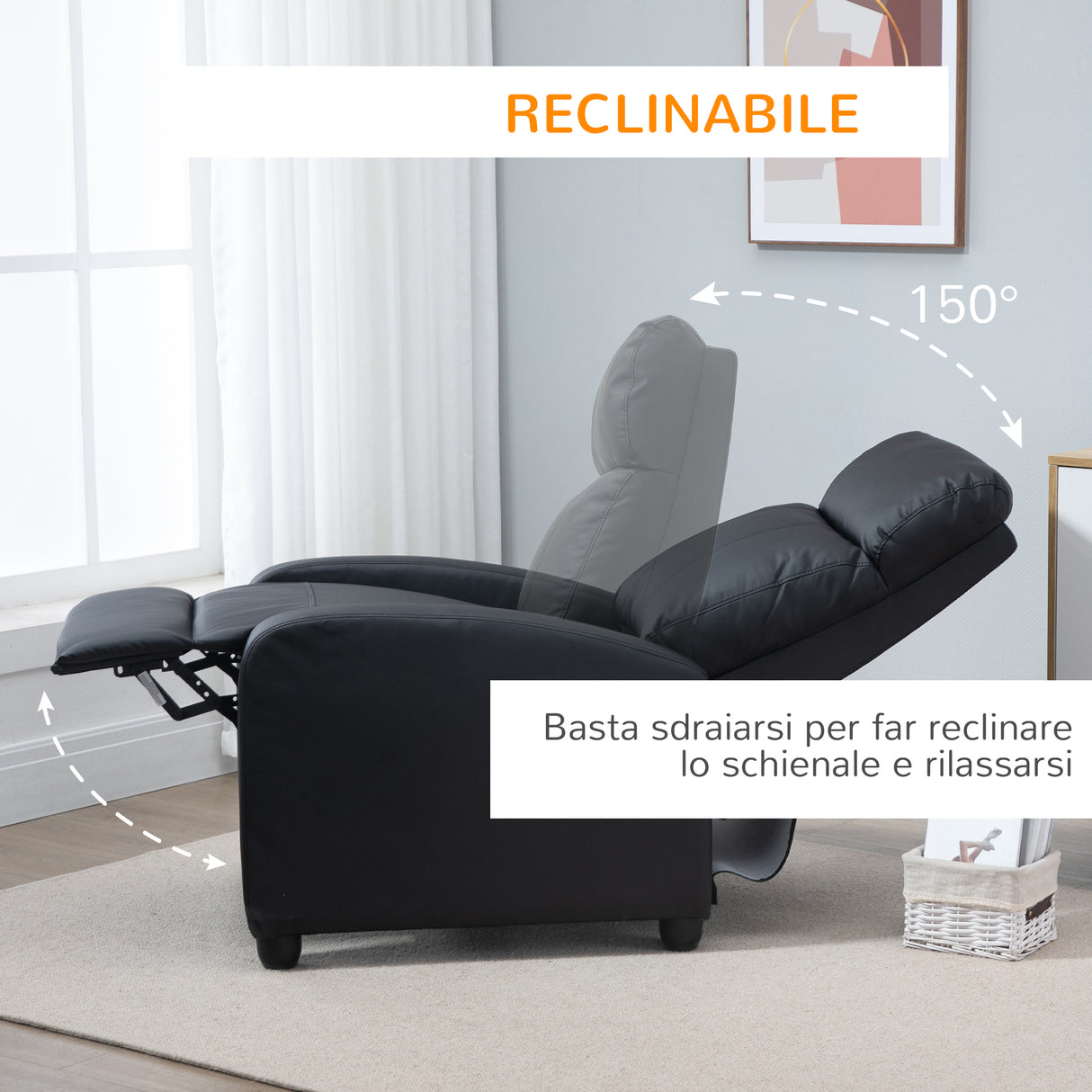 easycomfort easycomfort poltrona relax massaggiante con telecomando e 8 programmi reclinazione e poggiapiedi 68x88x98cm crema
