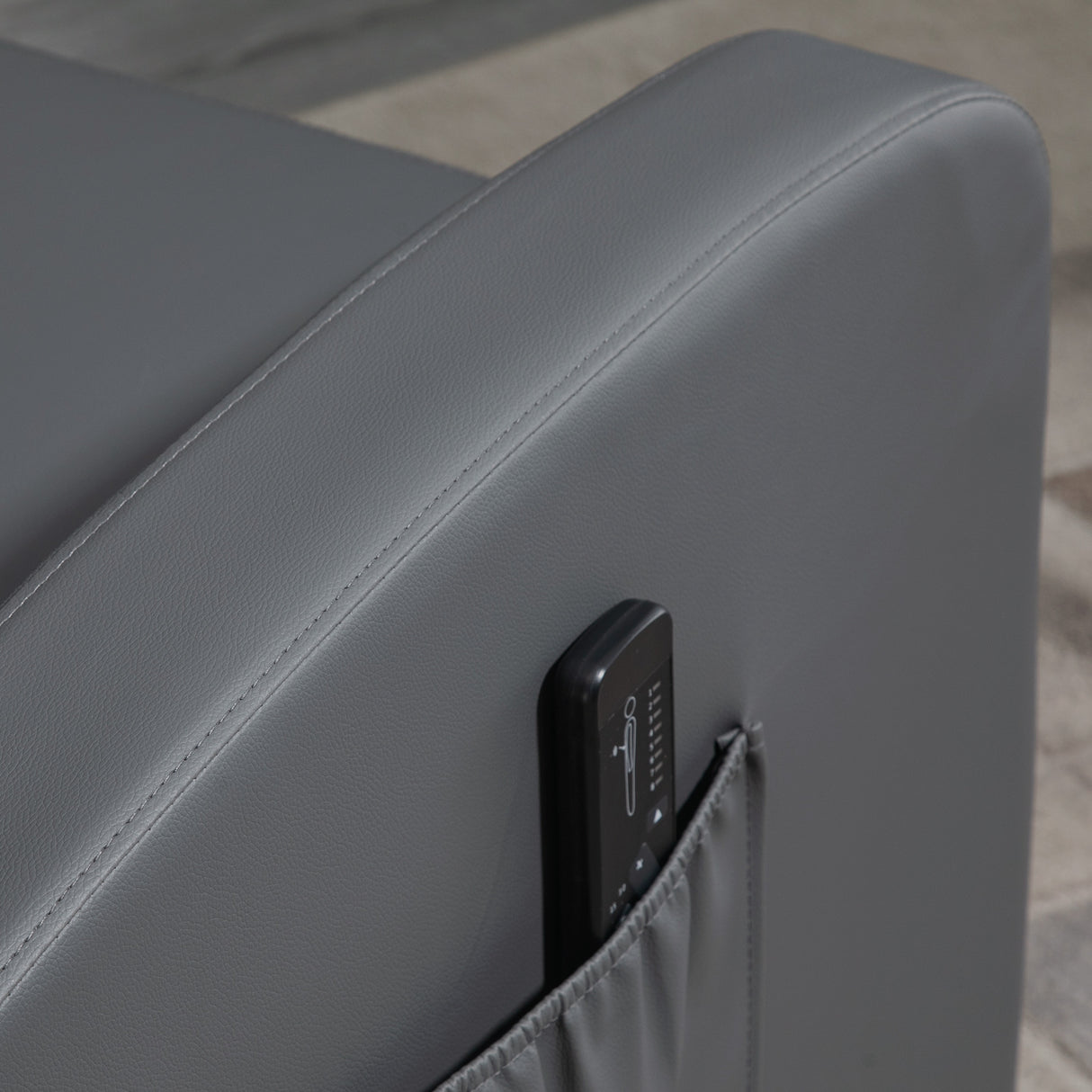 easycomfort easycomfort poltrona relax massaggiante con telecomando e 8 programmi reclinazione e poggiapiedi 68x88x98cm grigio