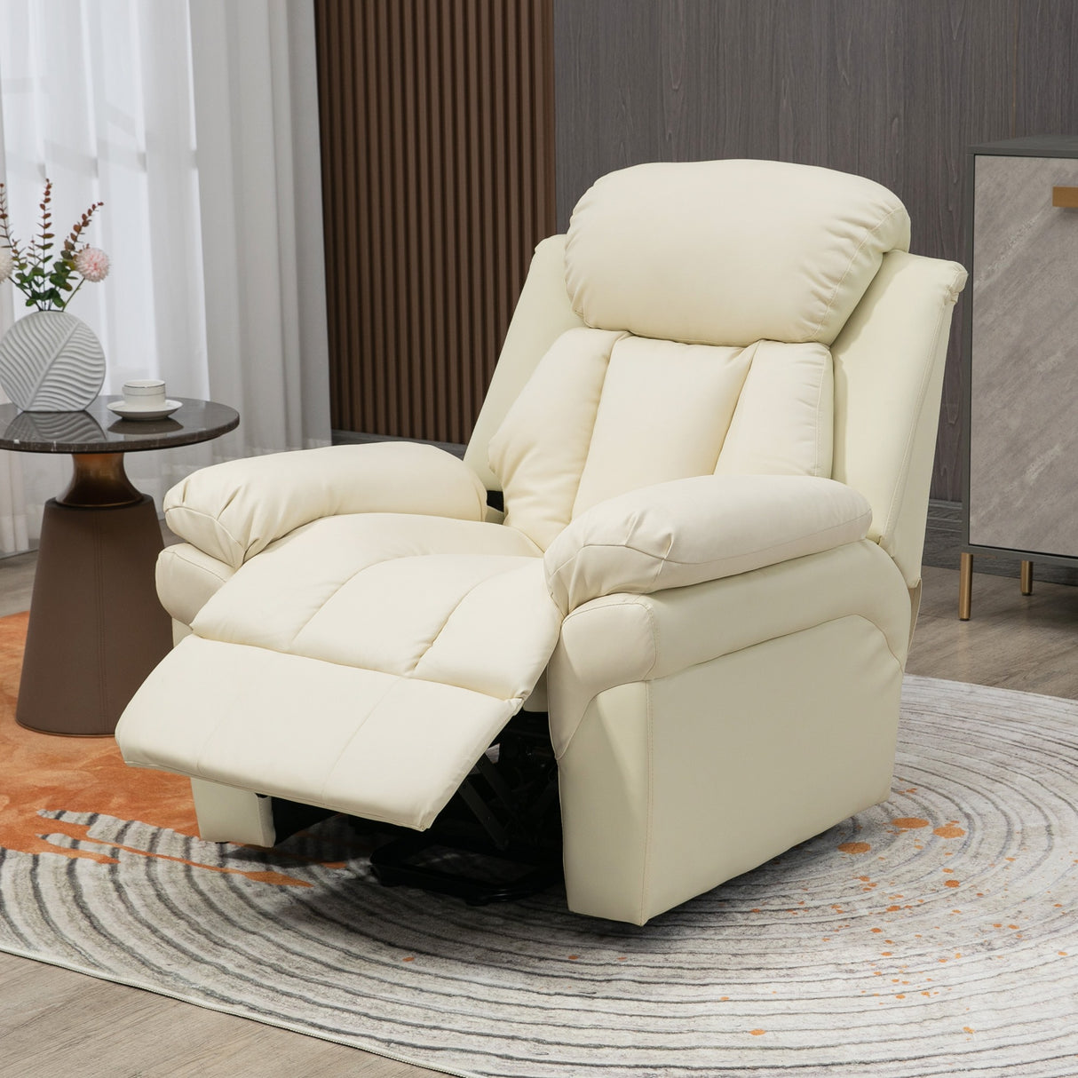 easycomfort easycomfort poltrona relax alzapersona elettrica con imbottitura spessa e telecomando 96x93x105cm crema