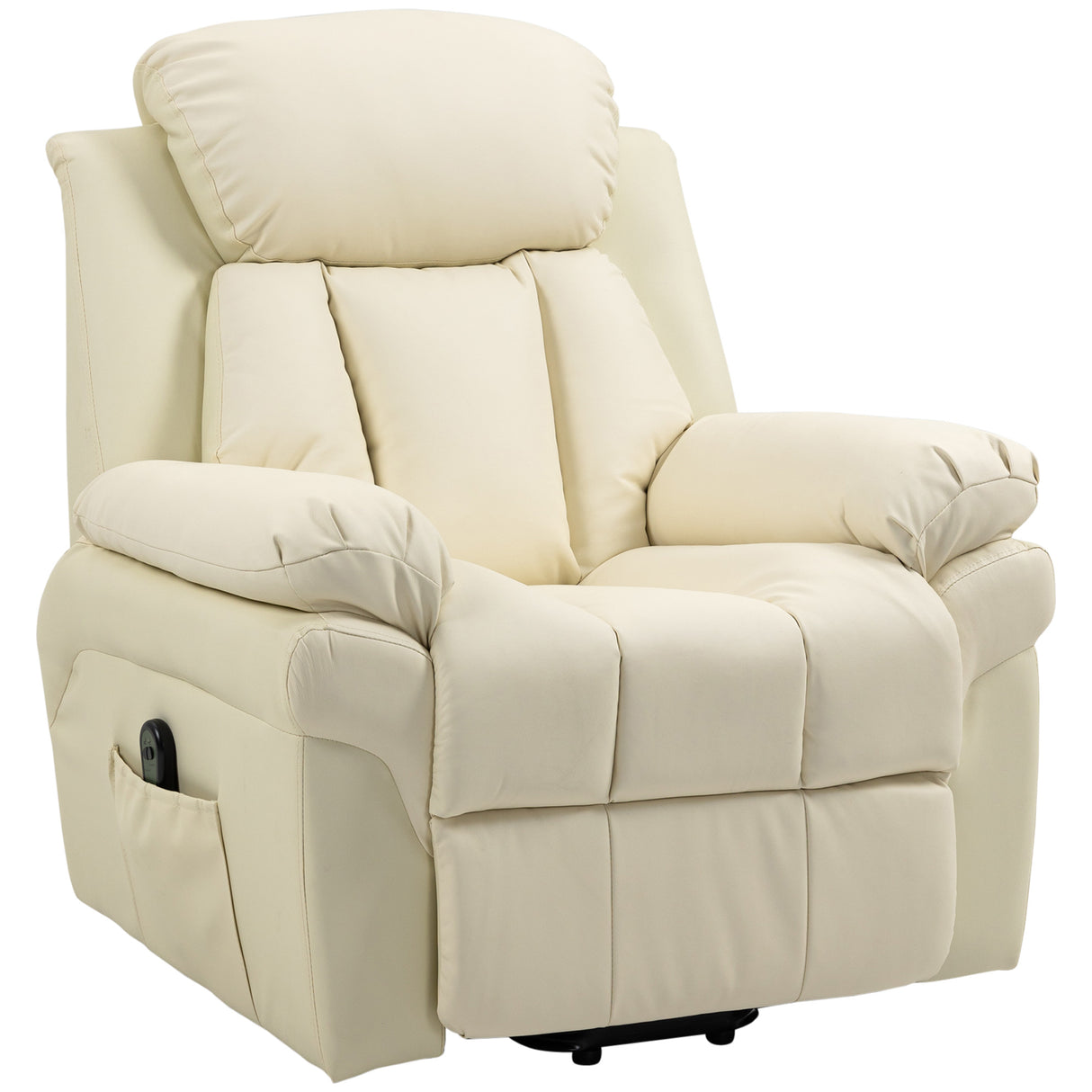 easycomfort easycomfort poltrona relax alzapersona elettrica con imbottitura spessa e telecomando 96x93x105cm crema