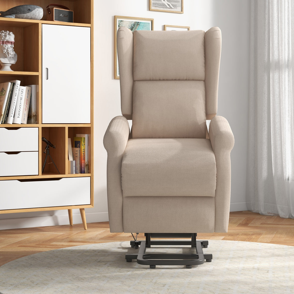 easycomfort easycomfort poltrona alzapersona relax elettrica e reclinabile con telecomando bianco crema ean 8055776911731