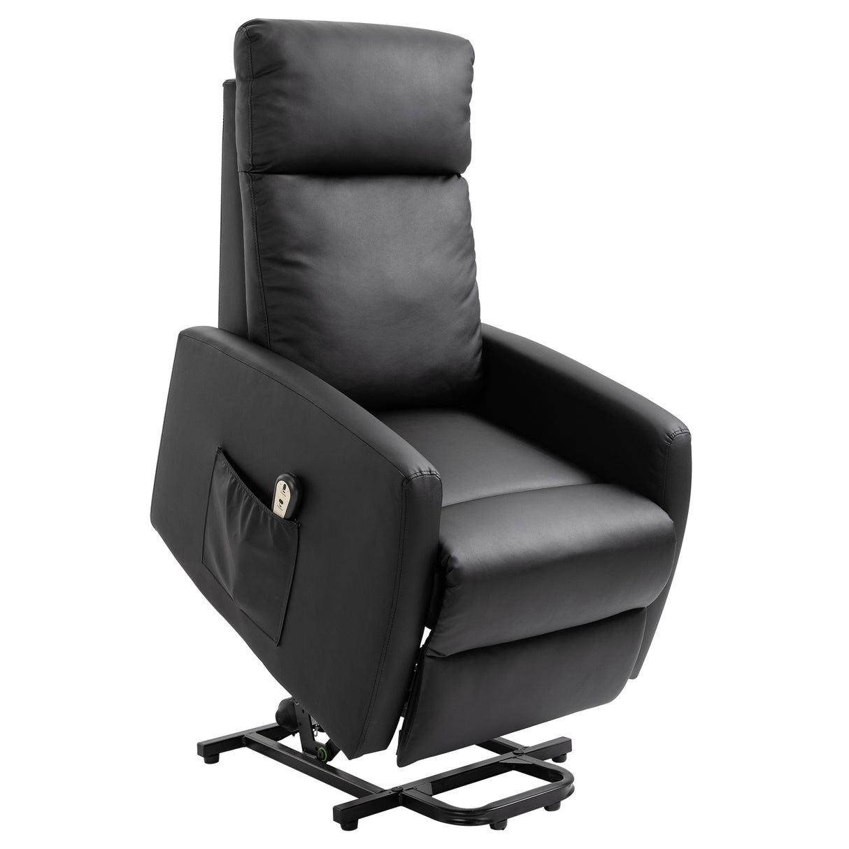 easycomfort easycomfort poltrona alzapersona elettrica con motore telecomando e schienale reclinabile in similpelle nera ean 8054144135540
