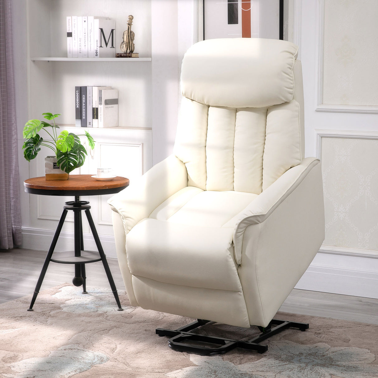 easycomfort easycomfort poltrona relax alzapersone con telecomando reclinabile con poggiapiedi crema ean 8055776913964