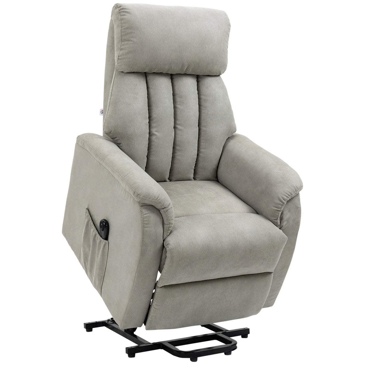 easycomfort easycomfort poltrona alzapersona reclinabile 150 max con telecomando e poggiapiedi 75x93x110 cm grigio