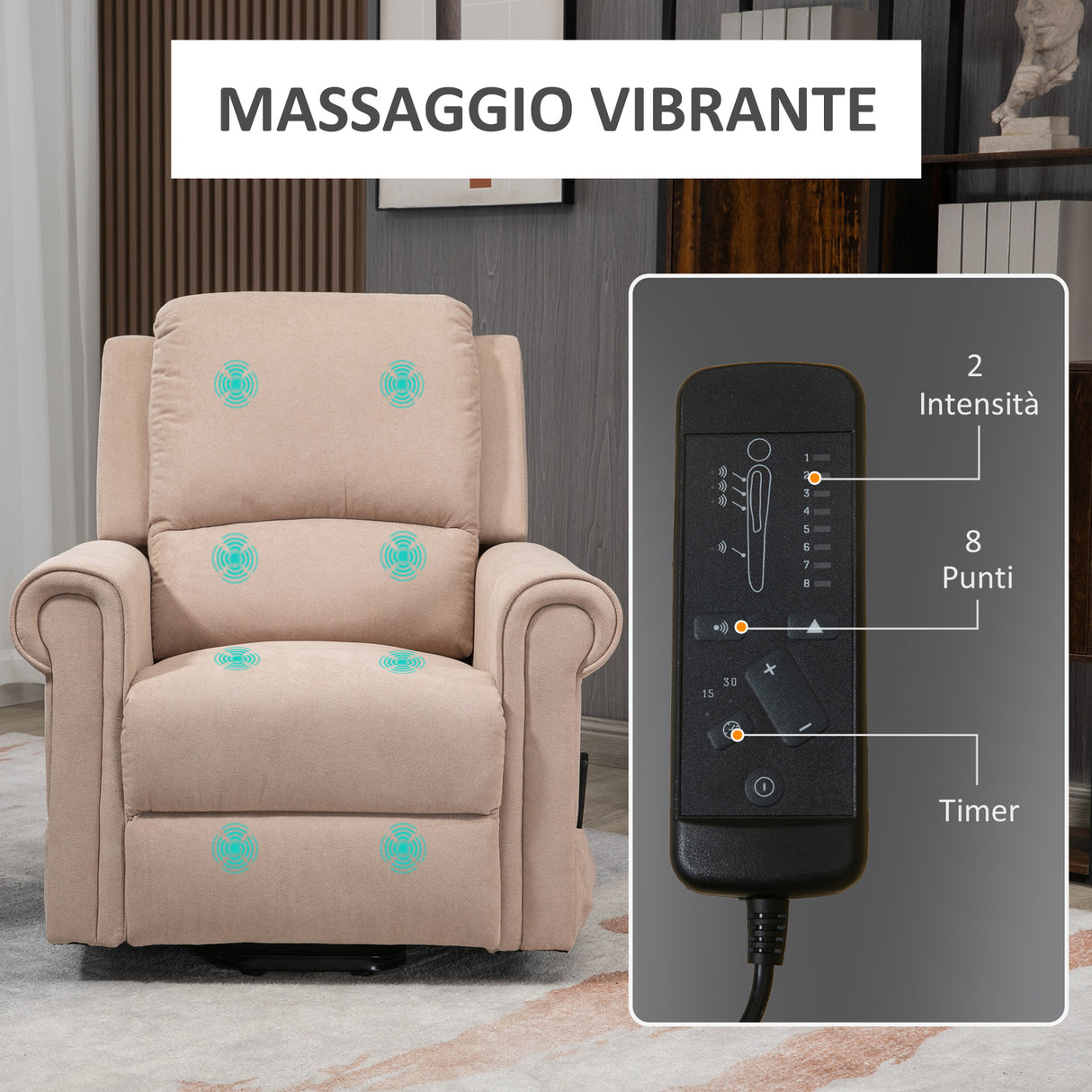 easycomfort easycomfort poltrona alzapersona reclinabile fino a 135 con telecomando poggiapiedi e seduta imbottita 88x92x106 cm marrone