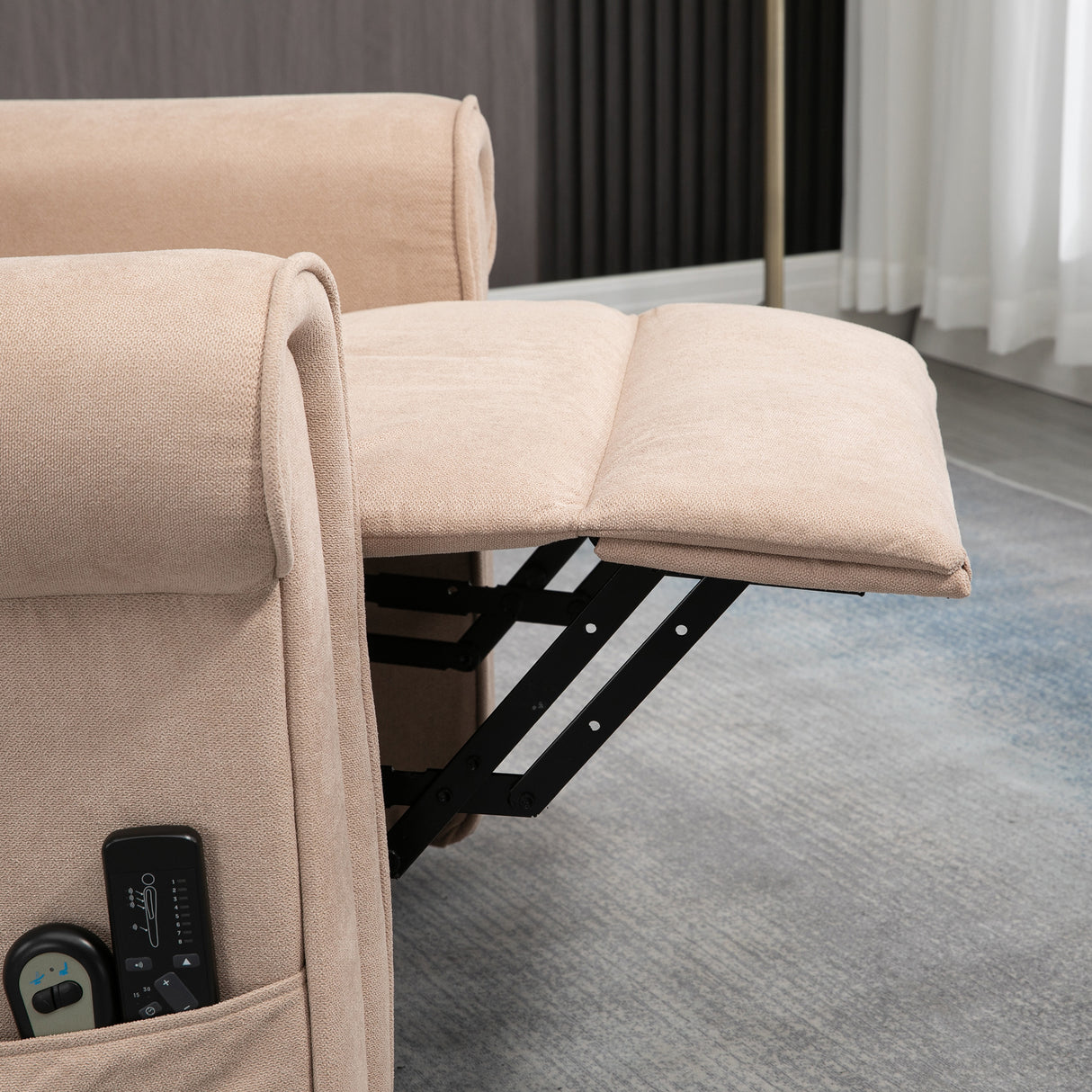 easycomfort easycomfort poltrona alzapersona reclinabile fino a 135 con telecomando poggiapiedi e seduta imbottita 88x92x106 cm marrone