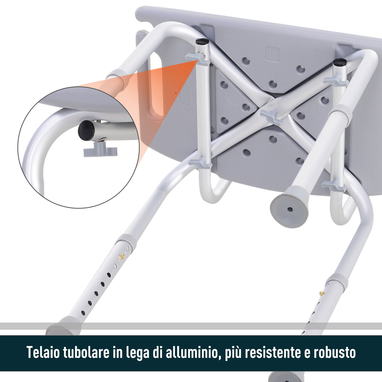 easycomfort easycomfort sedia doccia in alluminio e plastica altezza regolabile 8 livelli ean 8054111842143