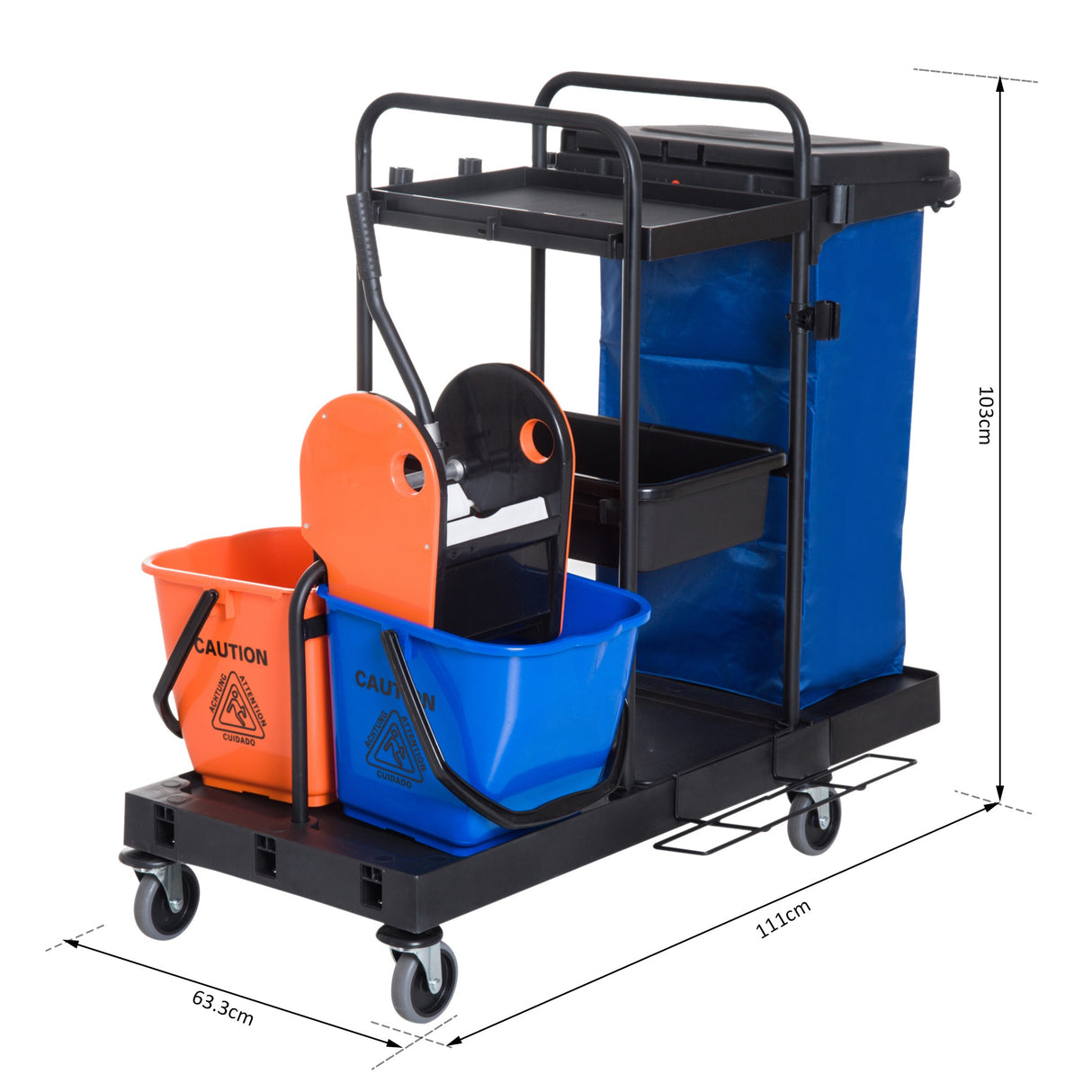 easycomfort easycomfort carrello pulizie professionale multiuso con 2 secchi capacita 18l e ruote blu ean 8055776915616
