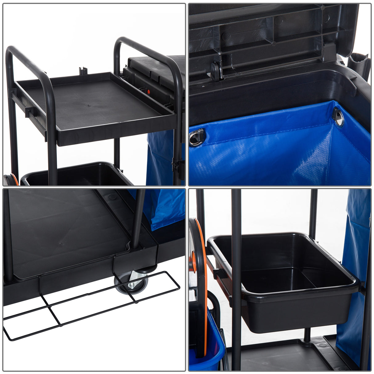 easycomfort easycomfort carrello pulizie professionale multiuso con 2 secchi capacita 18l e ruote blu ean 8055776915616