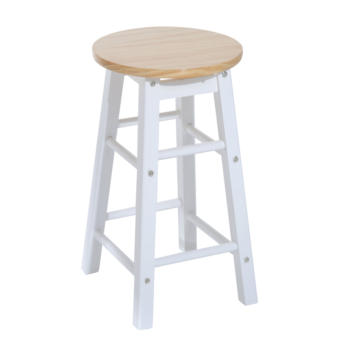 easycomfort easycomfort set 3 pezzi tavolo pieghevole da cucina e 2 sgabelli salvaspazio bianco e legno