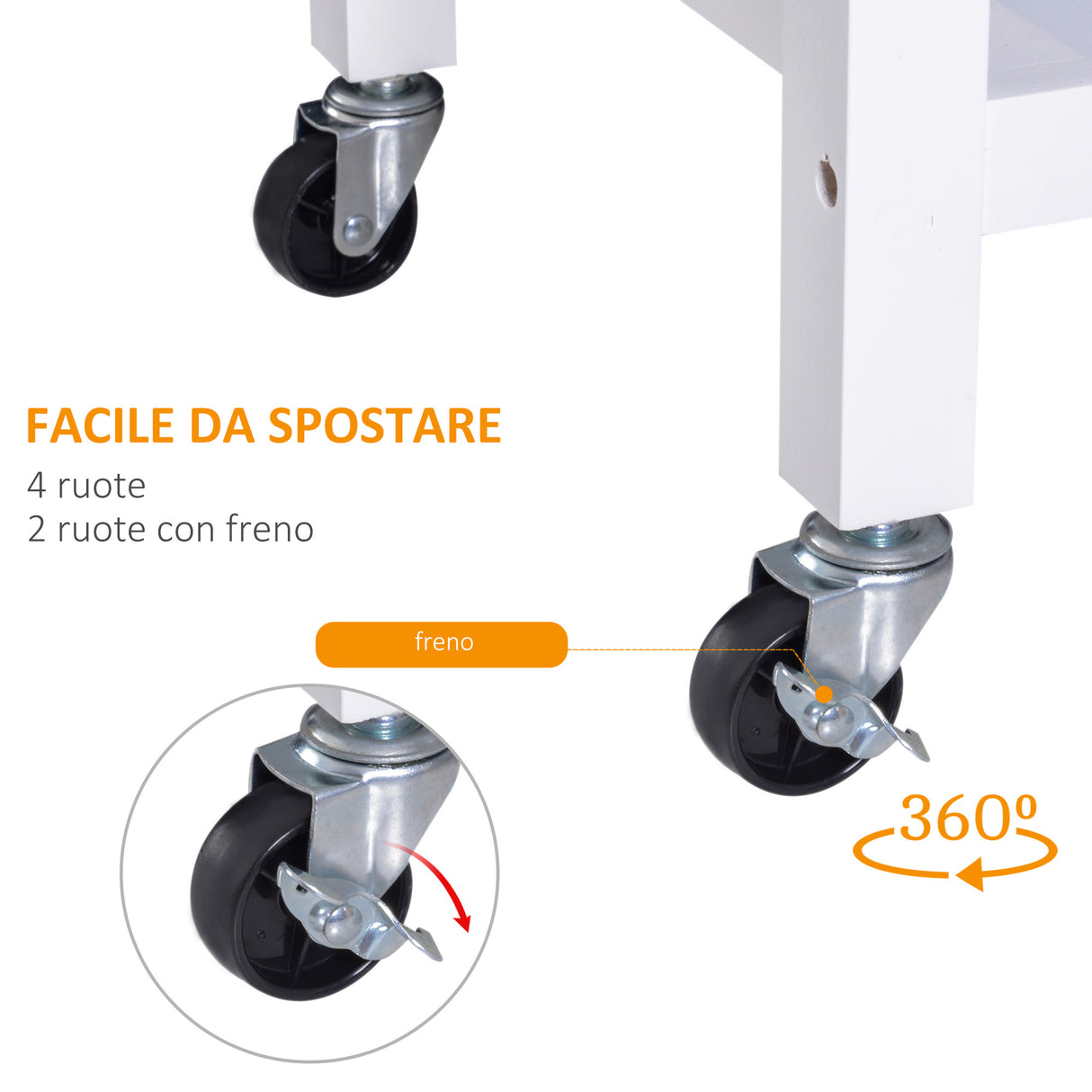 easycomfort easycomfort carrello da cucina classico 2 cassetti in legno 88.5x40x86cm ean 8054144134314