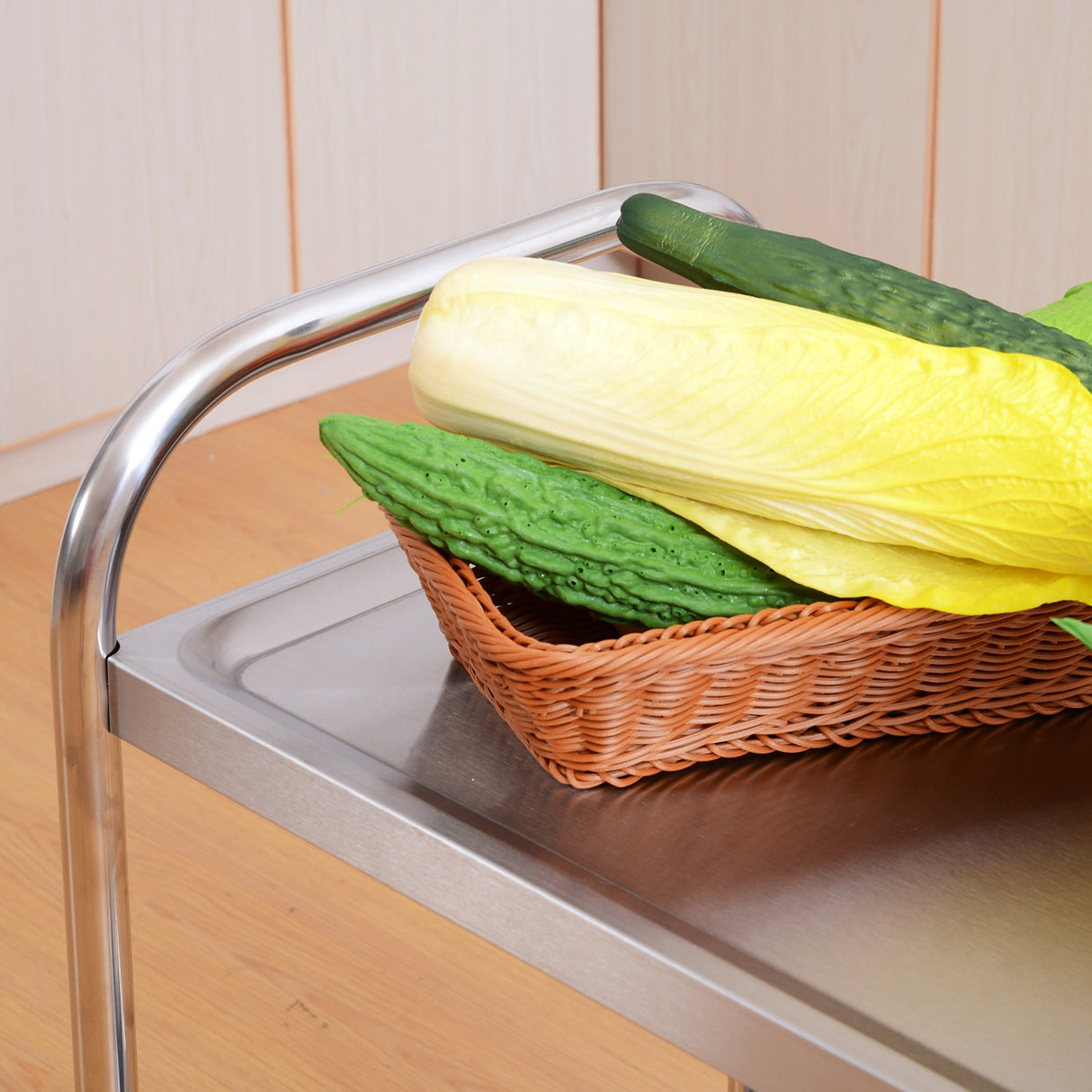 easycomfort easycomfort carrello portavivande da cucina 2 ripiani in acciaio inox 71x41x81cm ean 8054144139425