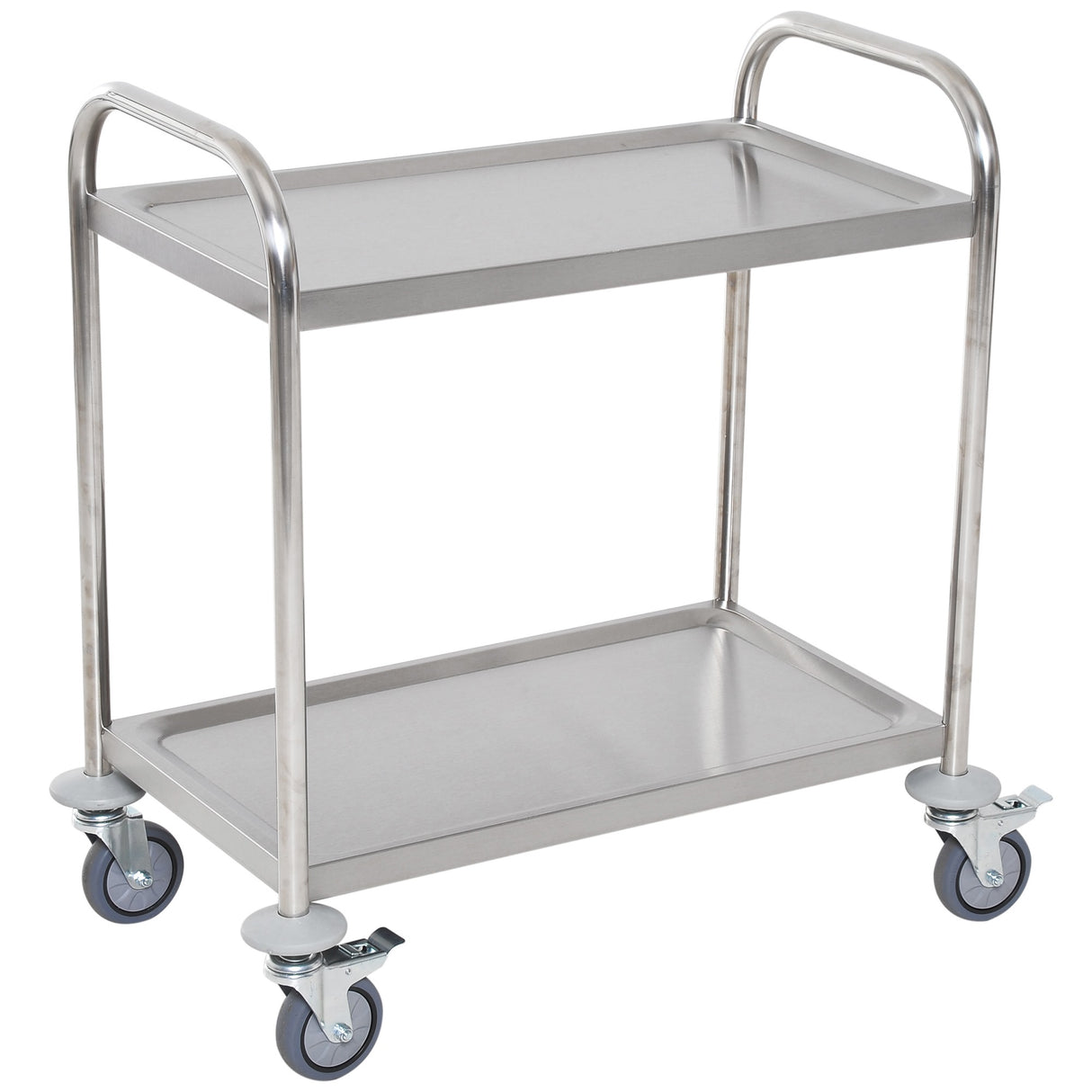 easycomfort easycomfort carrello portavivande da cucina 2 ripiani in acciaio inox 71x41x81cm ean 8054144139425