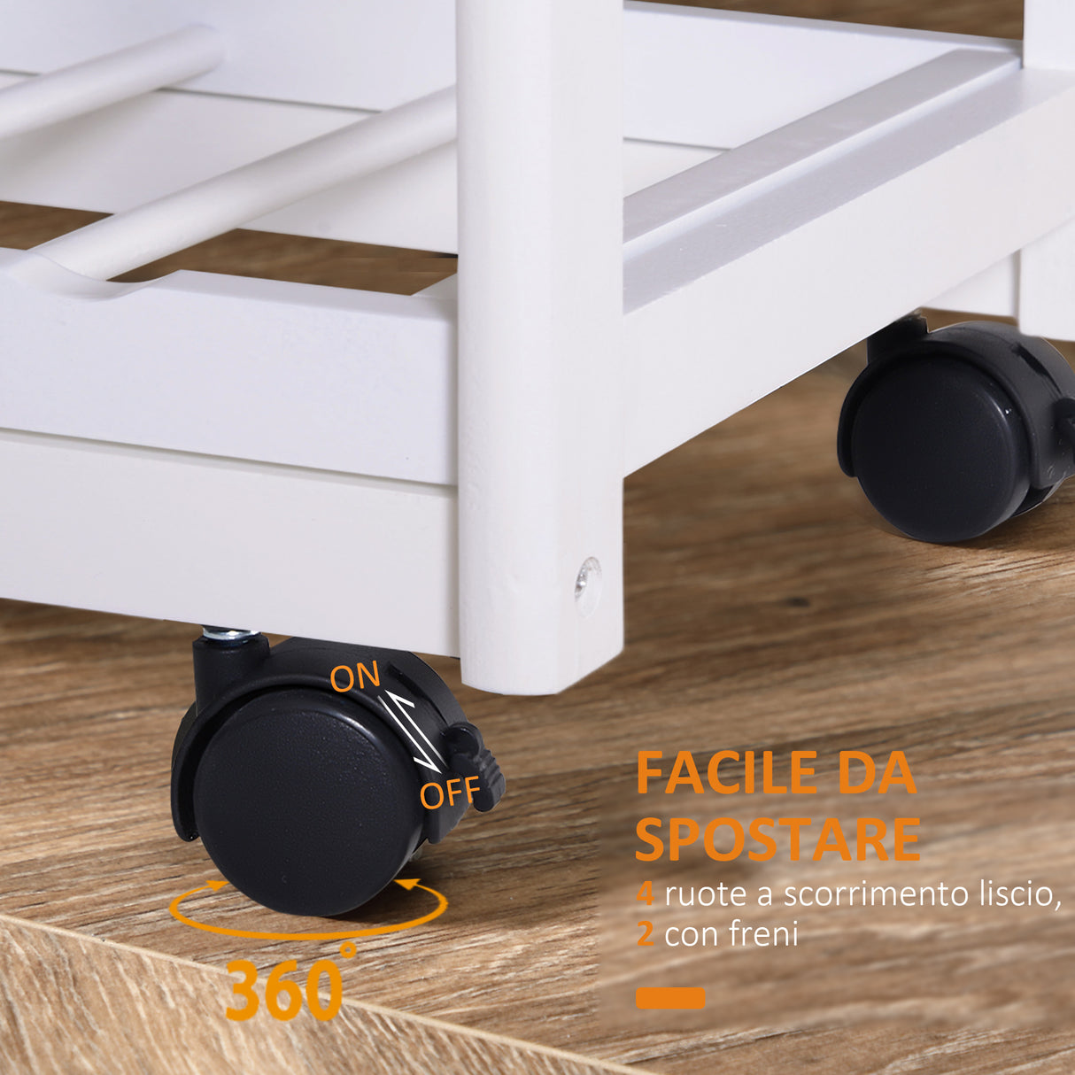 easycomfort easycomfort carrello da cucina con cassetti e portabottiglie legno e bianco ean 8054144134642