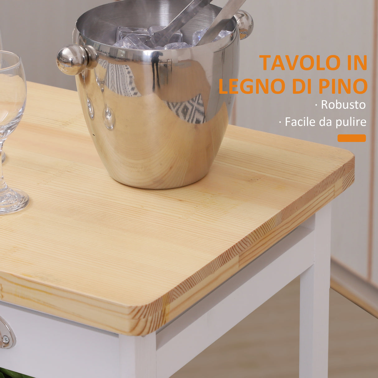 easycomfort easycomfort carrello da cucina con cassetti e portabottiglie legno e bianco ean 8054144134642