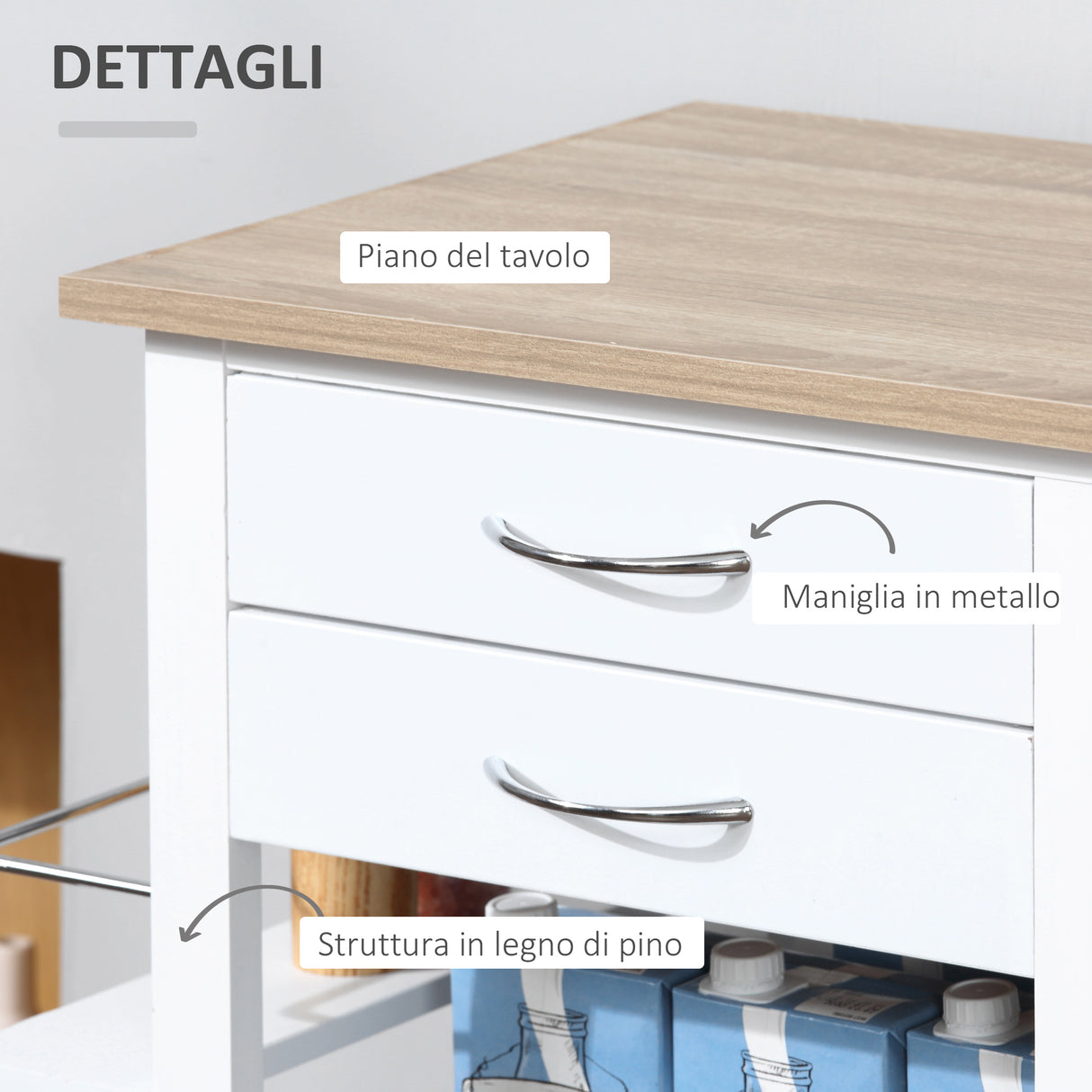 easycomfort easycomfort carrello da cucina salvaspazio in legno mdf bianco 92 x 37 x 82cm ean 8054144134727