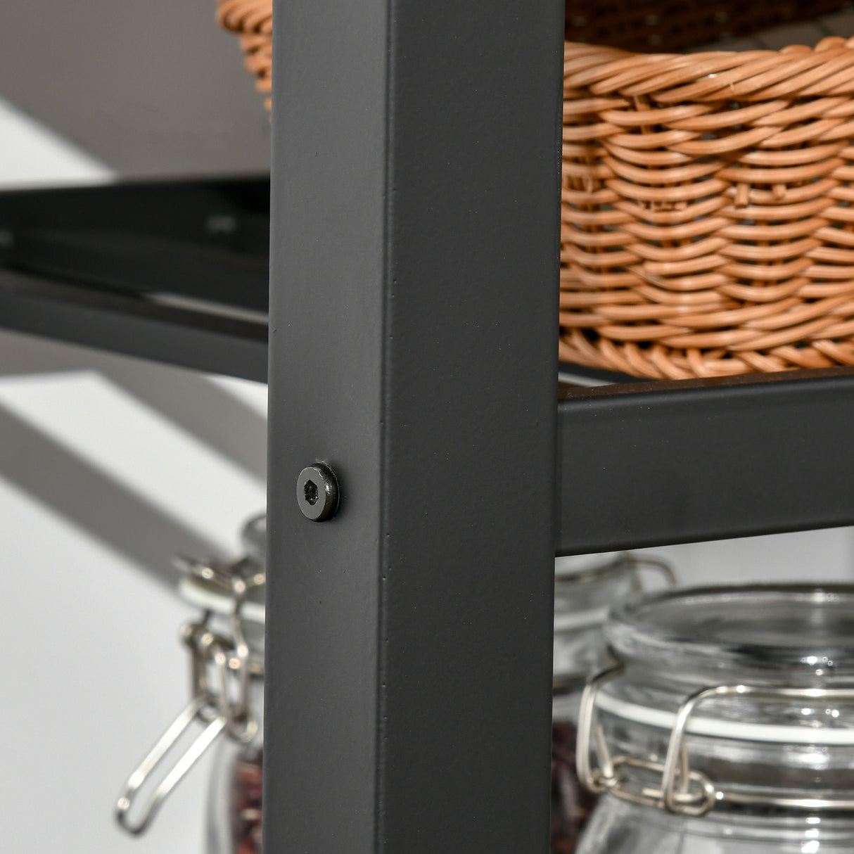 easycomfort easycomfort carrello da cucina portavivande legno truciolato 60x50x84.5cm marrone