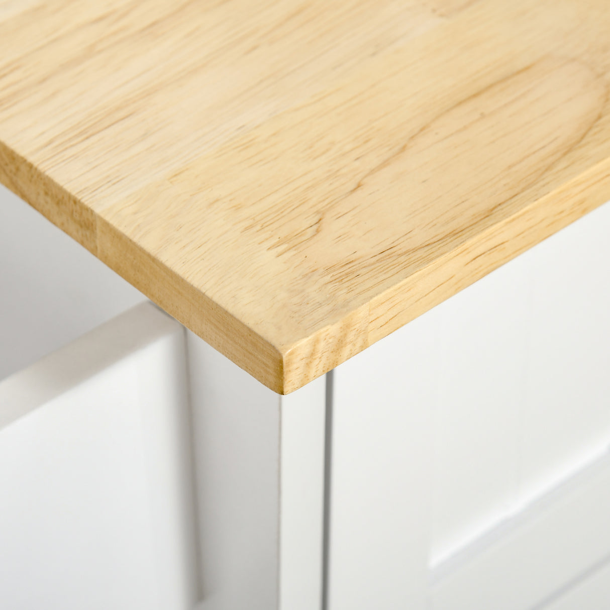 easycomfort easycomfort carrello da cucina multiuso in legno con 2 cassetti armadietto e 4 ruote 104x46x91cm bianco