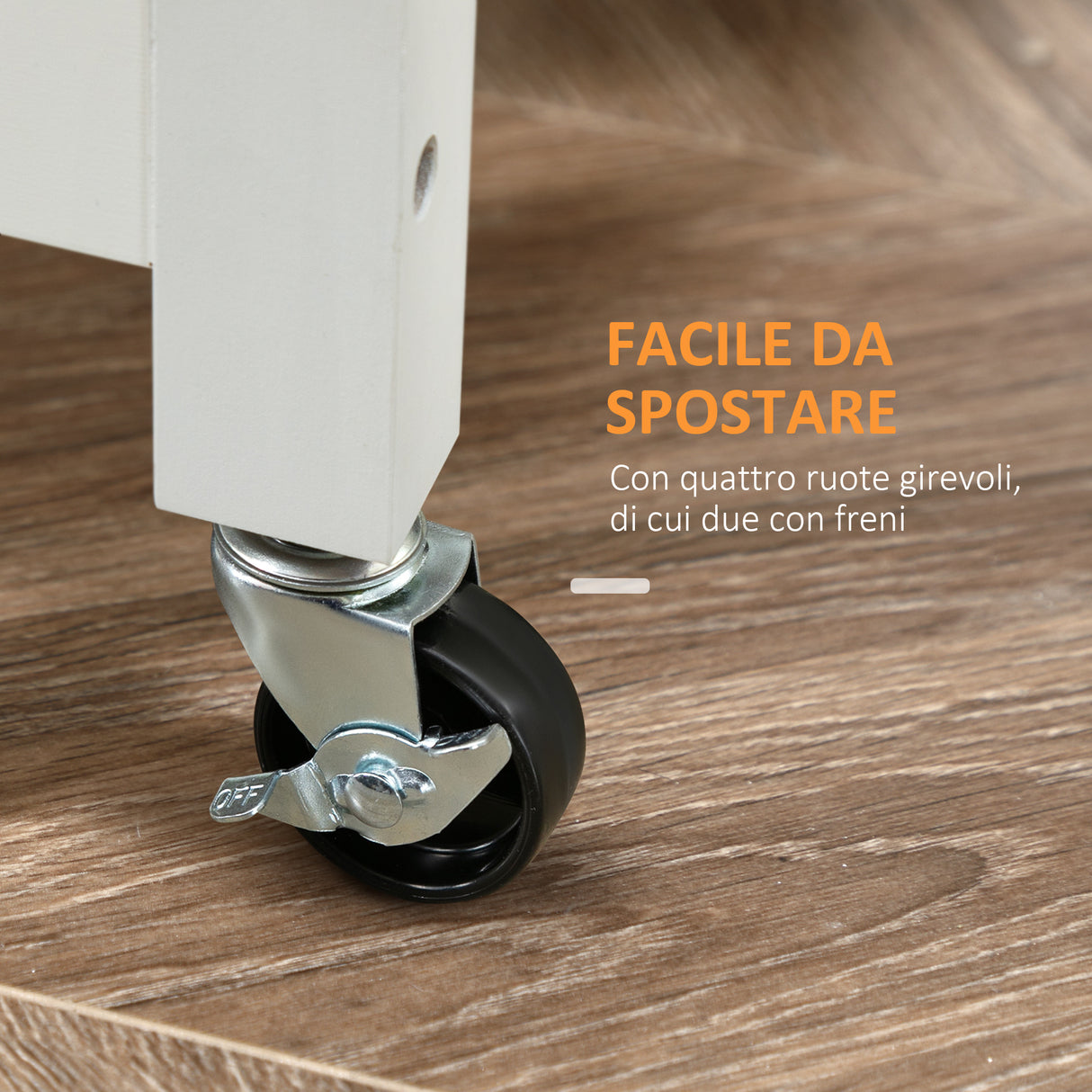 easycomfort easycomfort carrello da cucina con 1 cassetto 1 armadietto e 1 ripiano a 3 livelli 92x40x84cm bianco