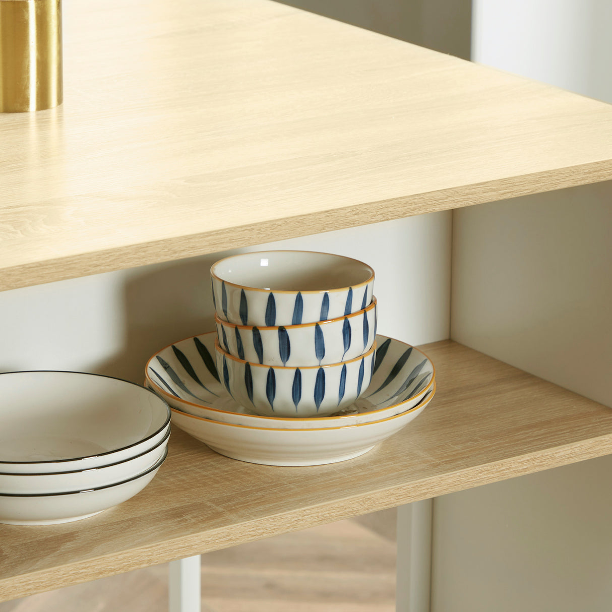 easycomfort easycomfort isola da cucina con 3 ripiani in stile moderno e porta coltelli in acciaio 105x65x90 cm bianco