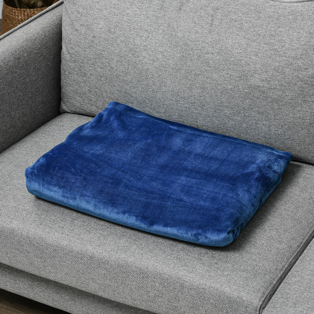 easycomfort easycomfort coperta in flanella 330 gsm reversibile per uso interno ed esterno 203x152x0 5 cm blu scuro
