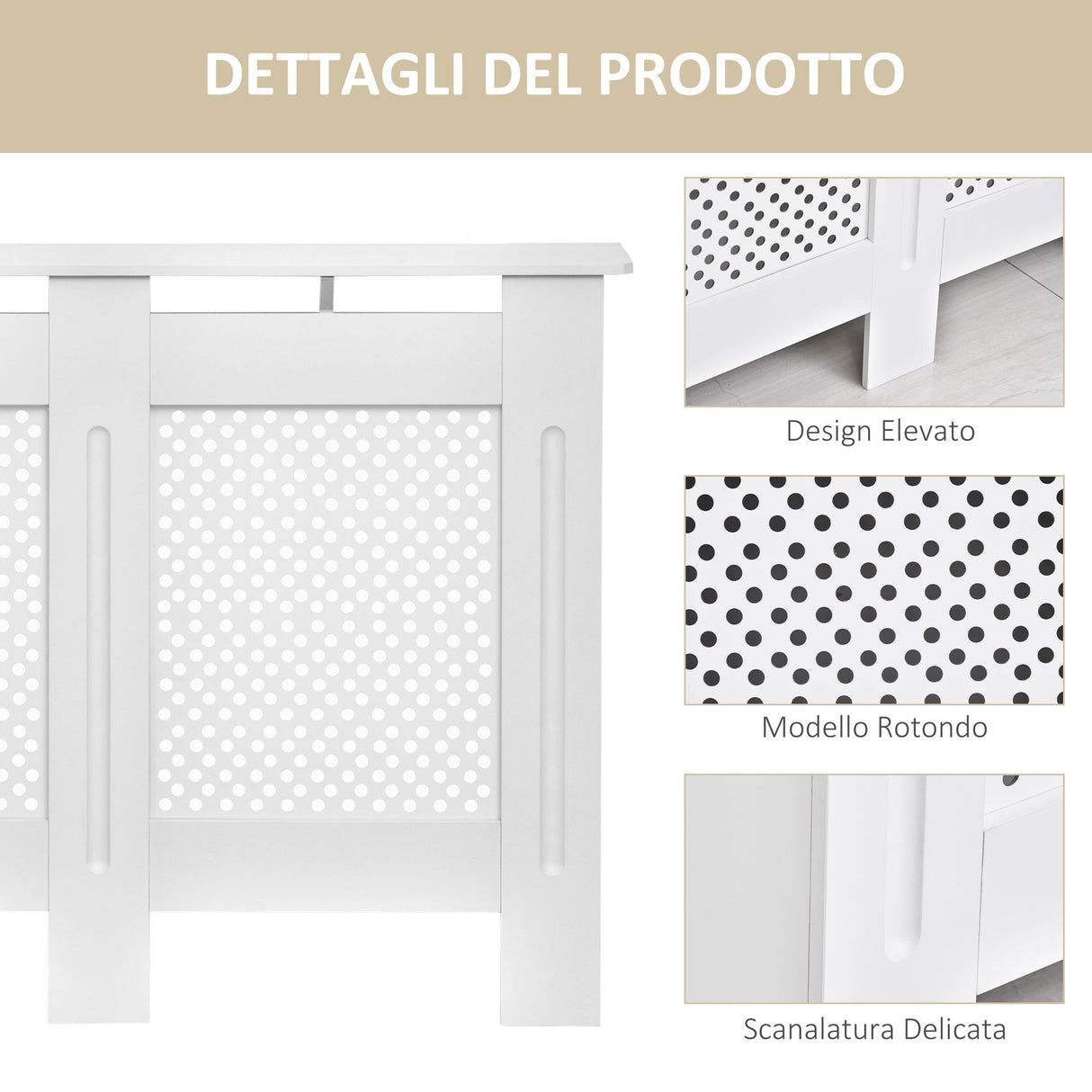 easycomfort easycomfort copritermosifone in legno a griglia bianco 111.5x82x19cm ean 8054111849807