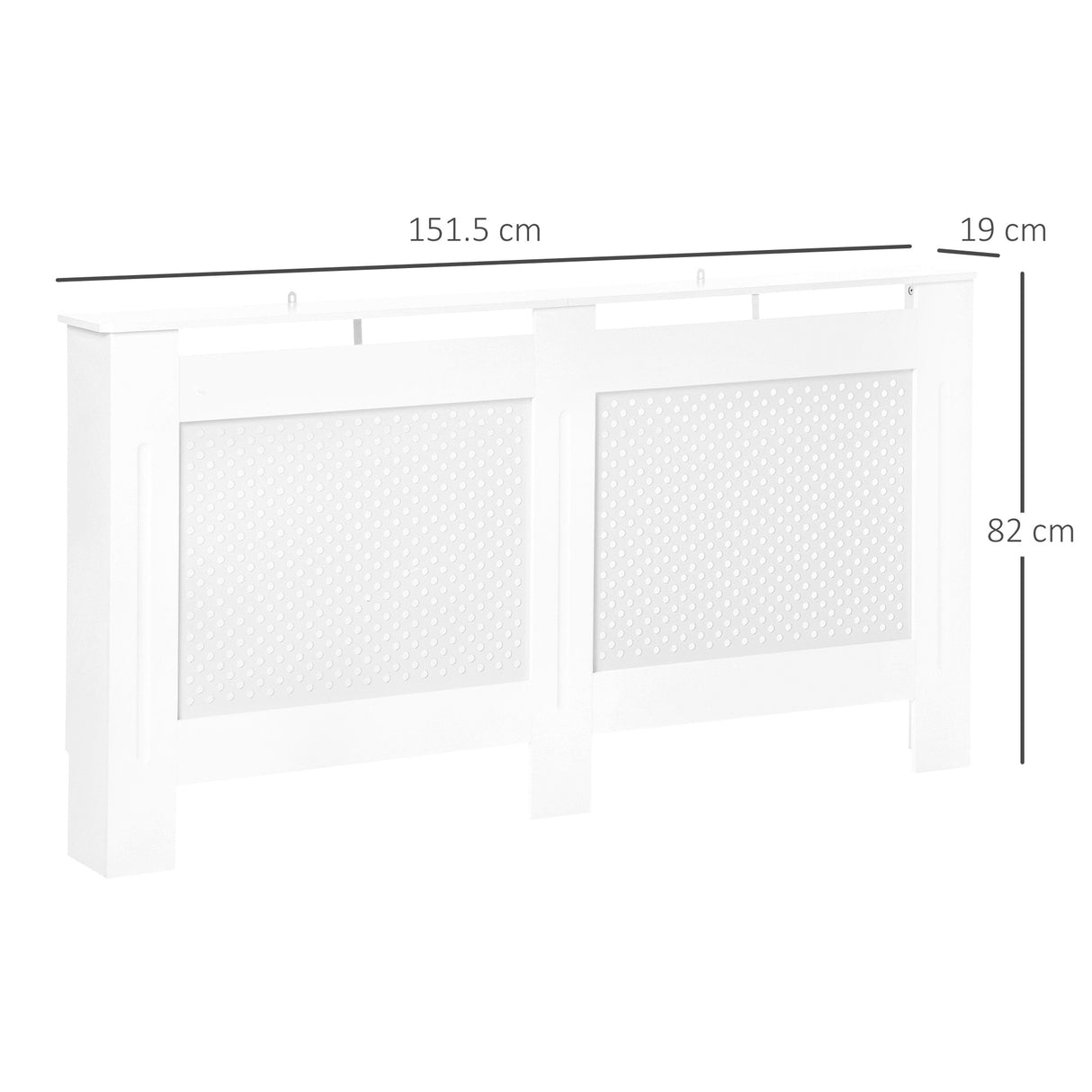 easycomfort easycomfort copritermosifone in legno a griglia bianco 151 5x82x19cm