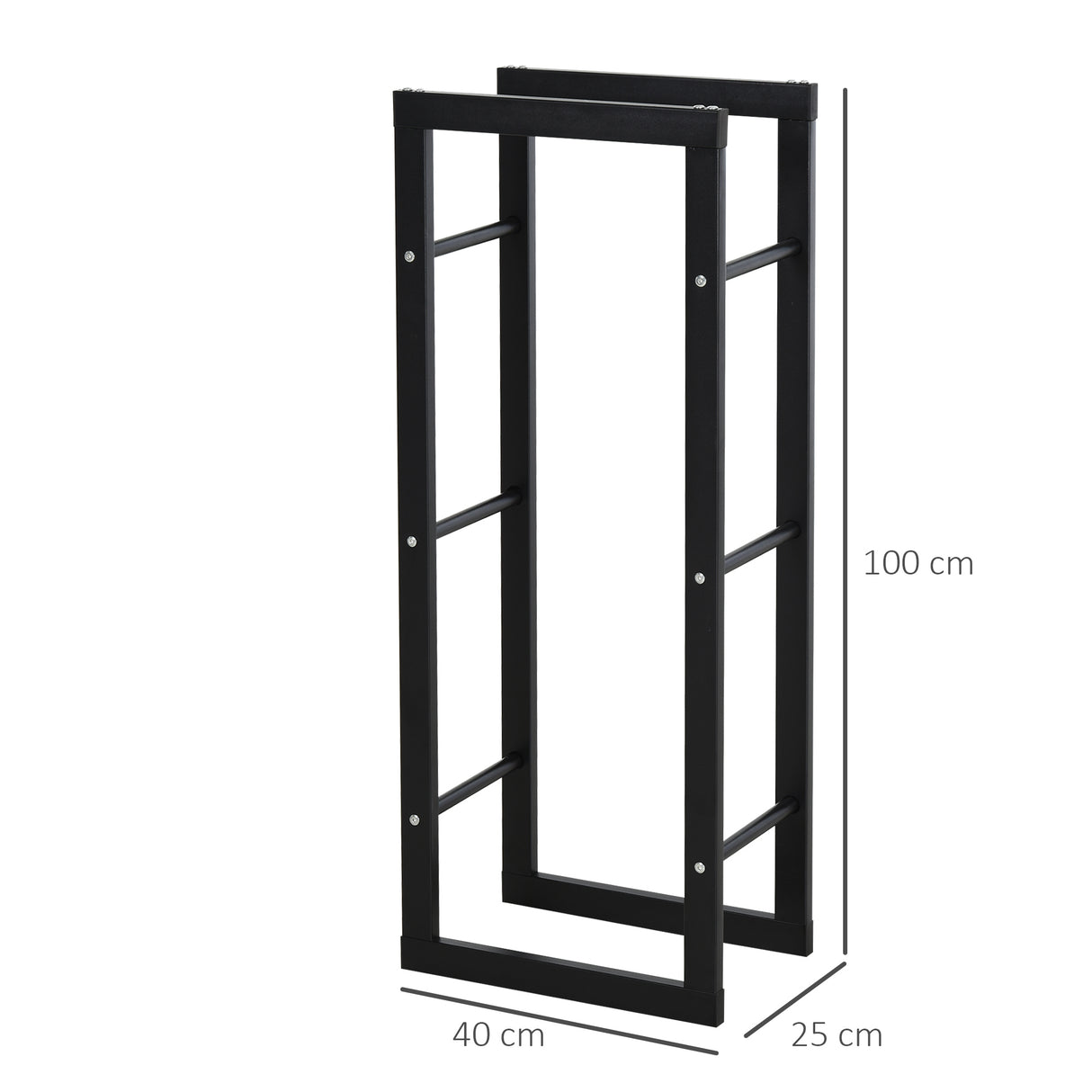 easycomfort easycomfort scaffale legnaia per interno ed esterno nero 40x25x100cm ean 8054111845205