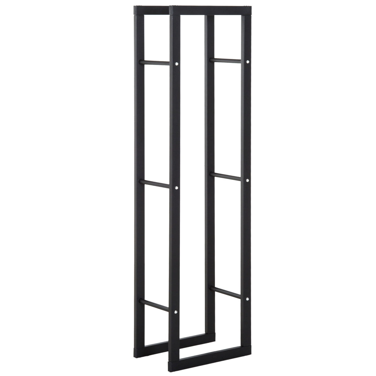 easycomfort easycomfort scaffale porta legna verticale per interno in ferro nero 40x25x150cm ean 8054111845724