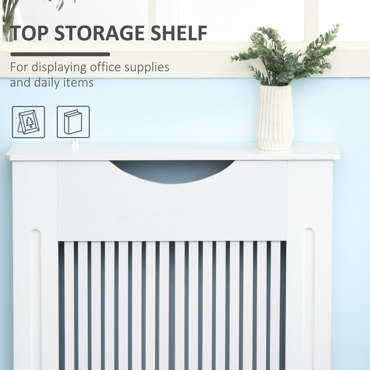 easycomfort easycomfort copritermosifone bianco in mdf con piano dappoggio e design antiribaltamento 78x19x82 cm