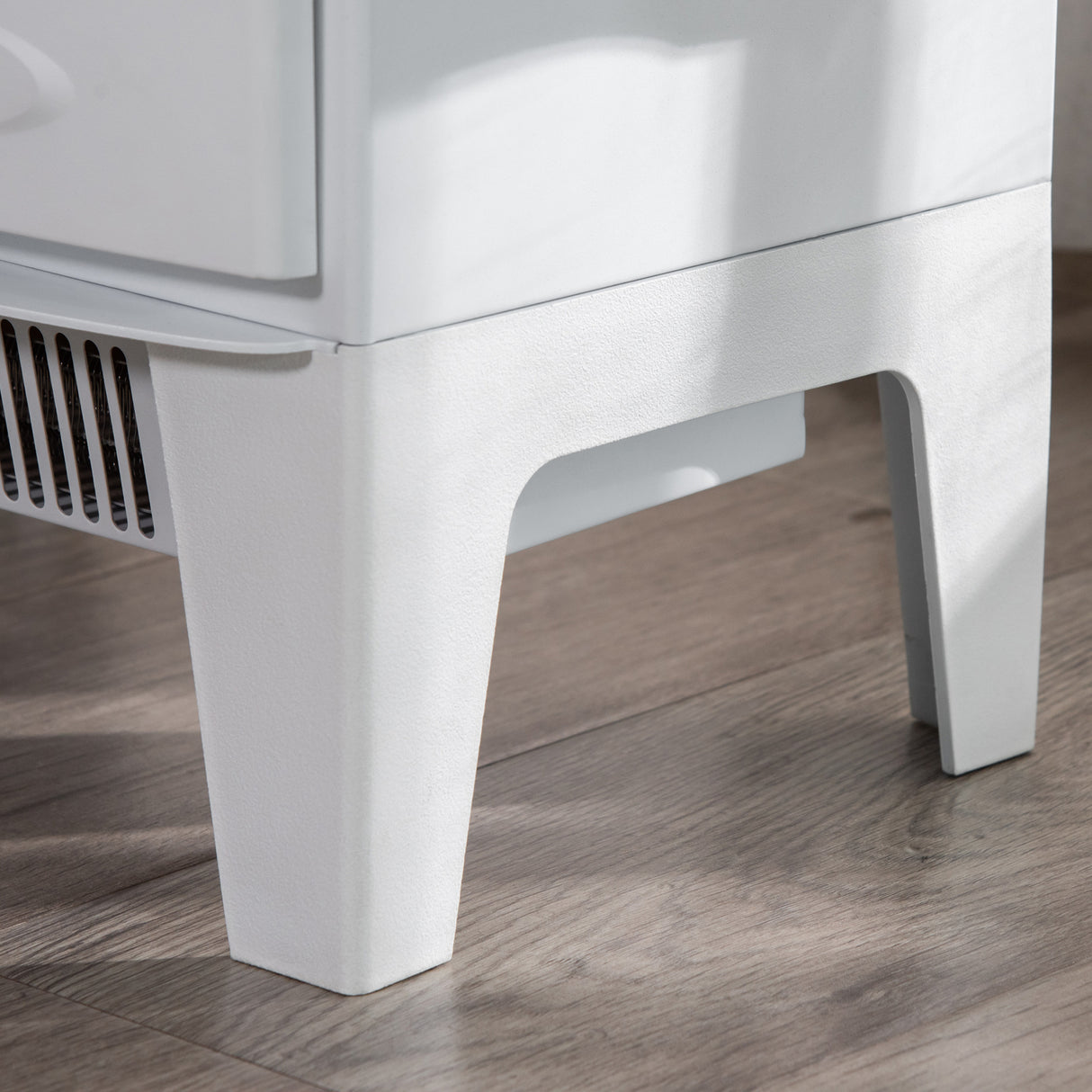 easycomfort easycomfort camino elettrico da terra con effetto fiamma temperatura regolabile bianco