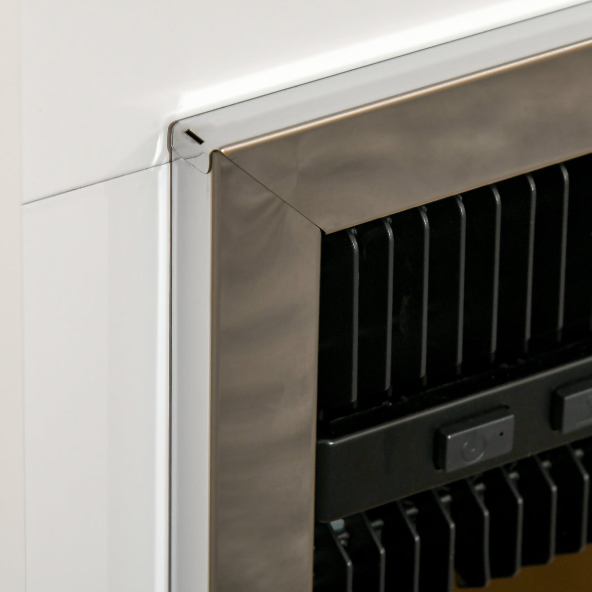 easycomfort easycomfort camino elettrico da terra con effetto fiamma realistico bianconero