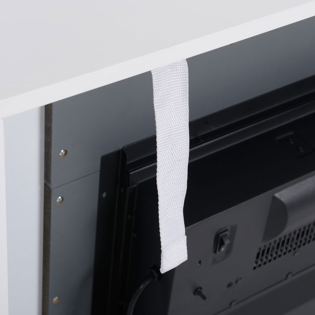 easycomfort easycomfort camino elettrico a parete con effetto fiamma e timer copertura 37m bianco