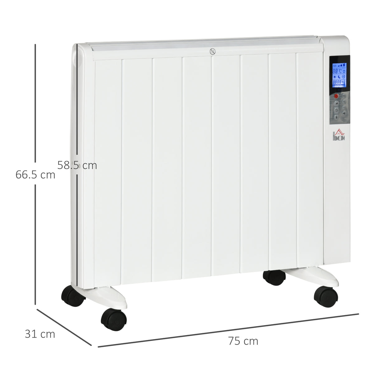 easycomfort easycomfort stufetta elettrica da 10002000w con timer e impostazioni di calore per stanze max 15 m 75x31x66 5 cm bianco