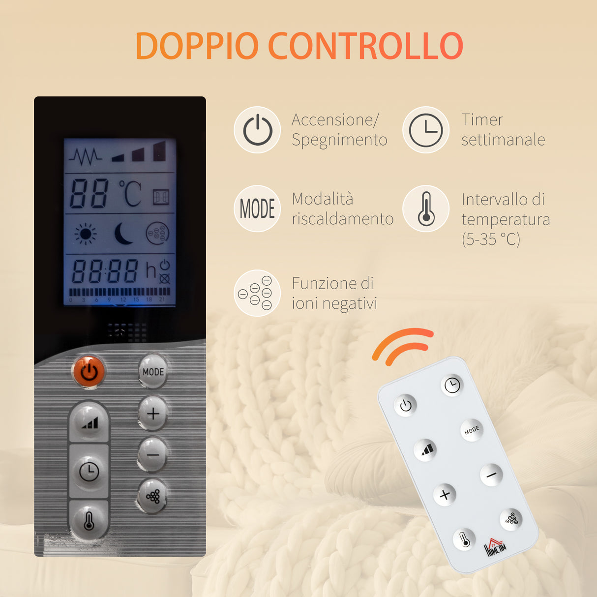 easycomfort easycomfort stufetta elettrica da 10002000w con timer e impostazioni di calore per stanze max 15 m 75x31x66 5 cm bianco
