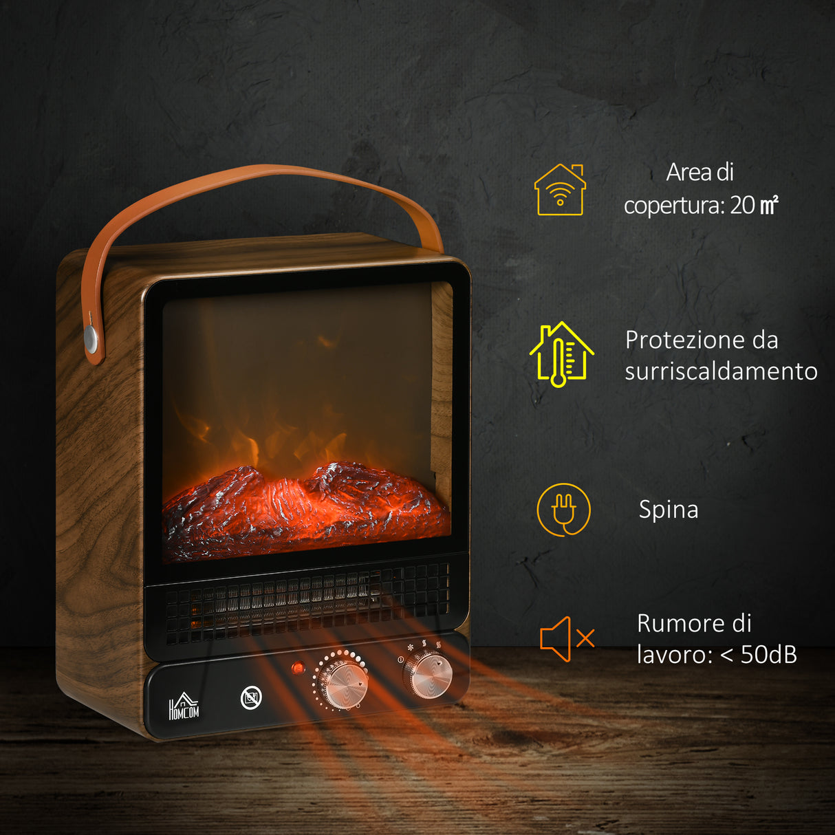 easycomfort easycomfort camino elettrico con fiamma led 3 modalita di riscaldamento e interruttore di sicurezza 30 3x17 5x37 4 cm