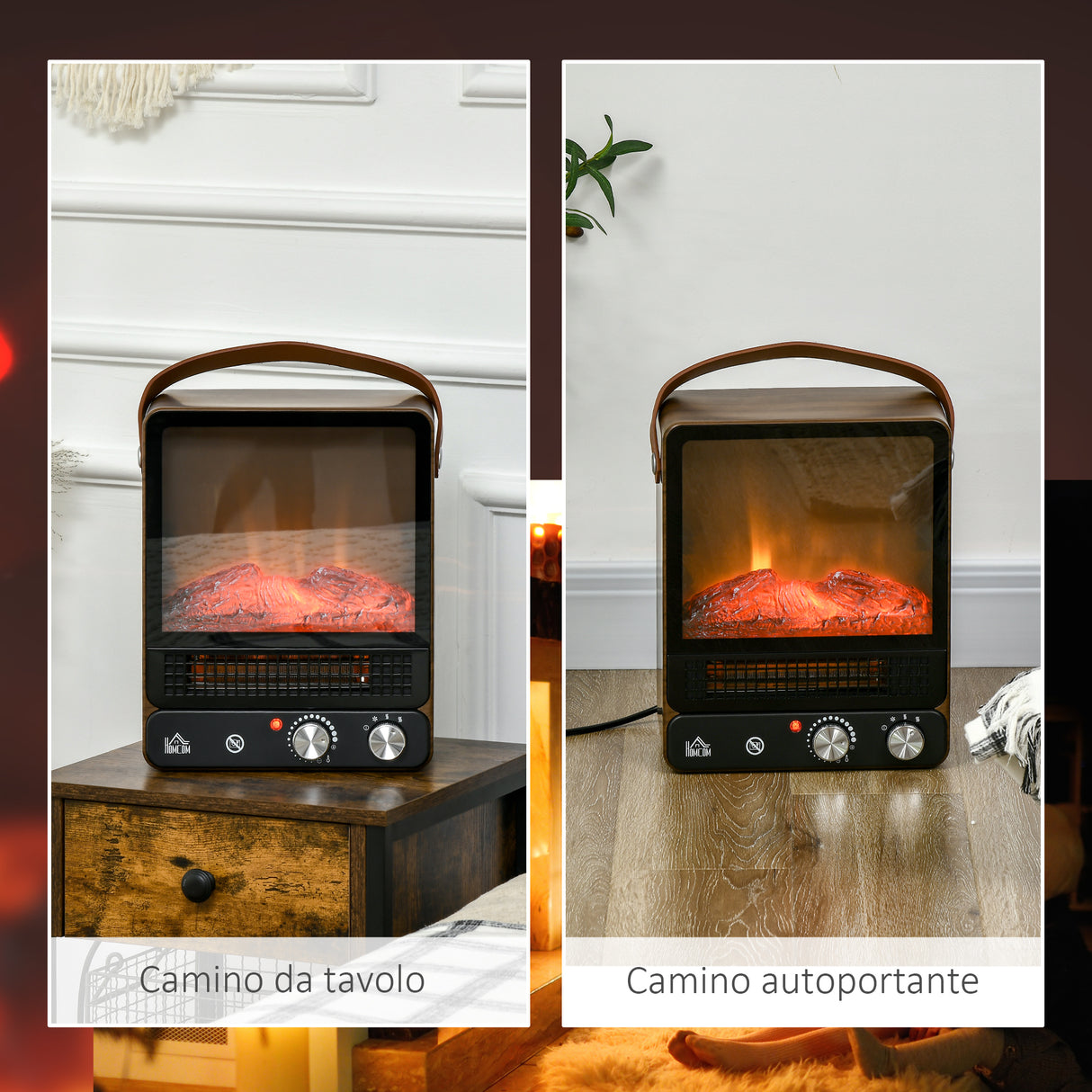 easycomfort easycomfort camino elettrico con fiamma led 3 modalita di riscaldamento e interruttore di sicurezza 30 3x17 5x37 4 cm