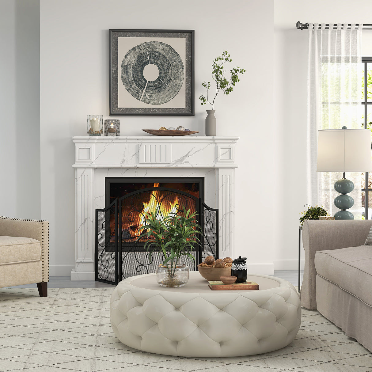 easycomfort easycomfort parascintille camino a 3 pannelli in metallo con design pieghevole 66x31x81 cm nero