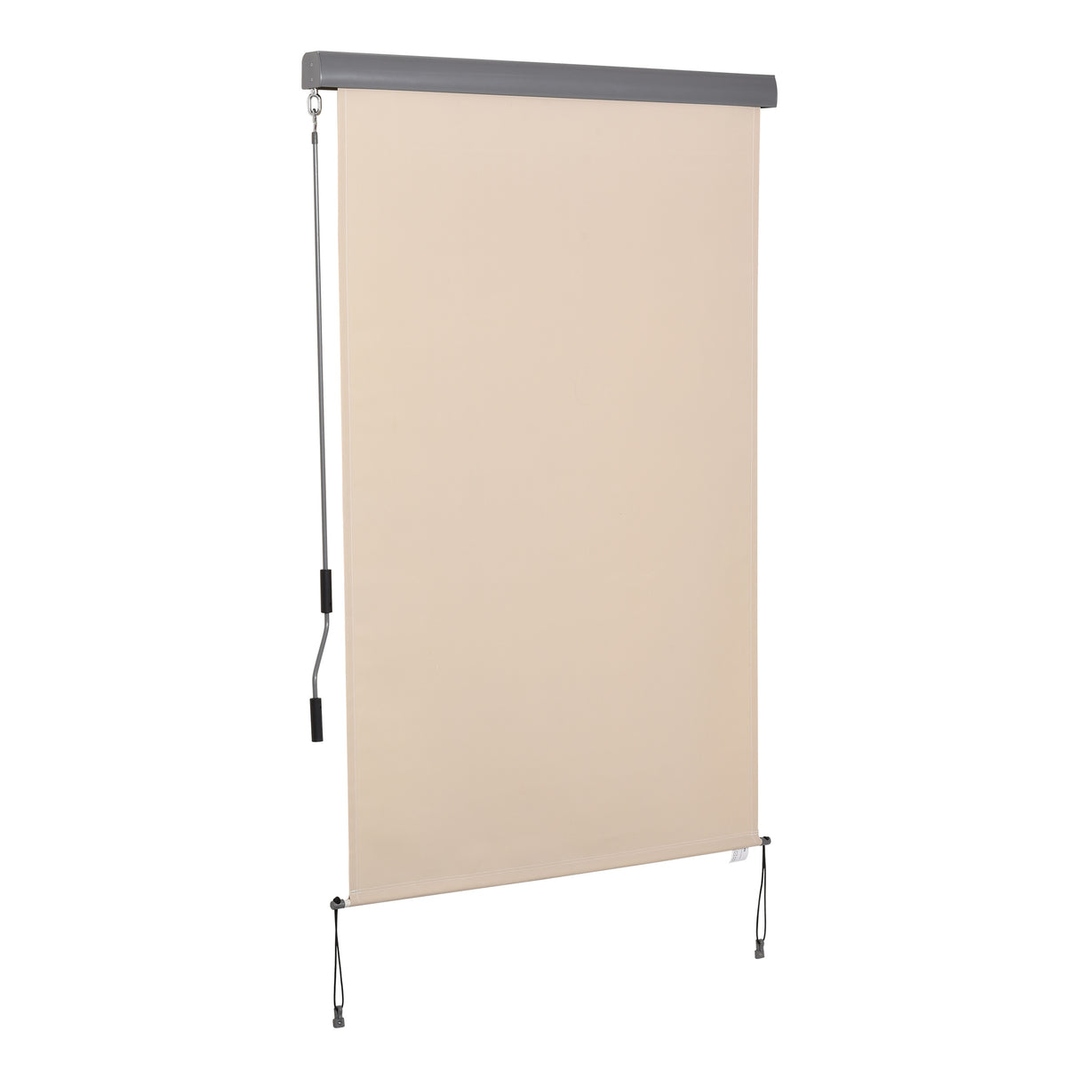 easycomfort easycomfort tenda avvolgibile parasole con manovella installazione a muro o soffitto 120x200cm beige